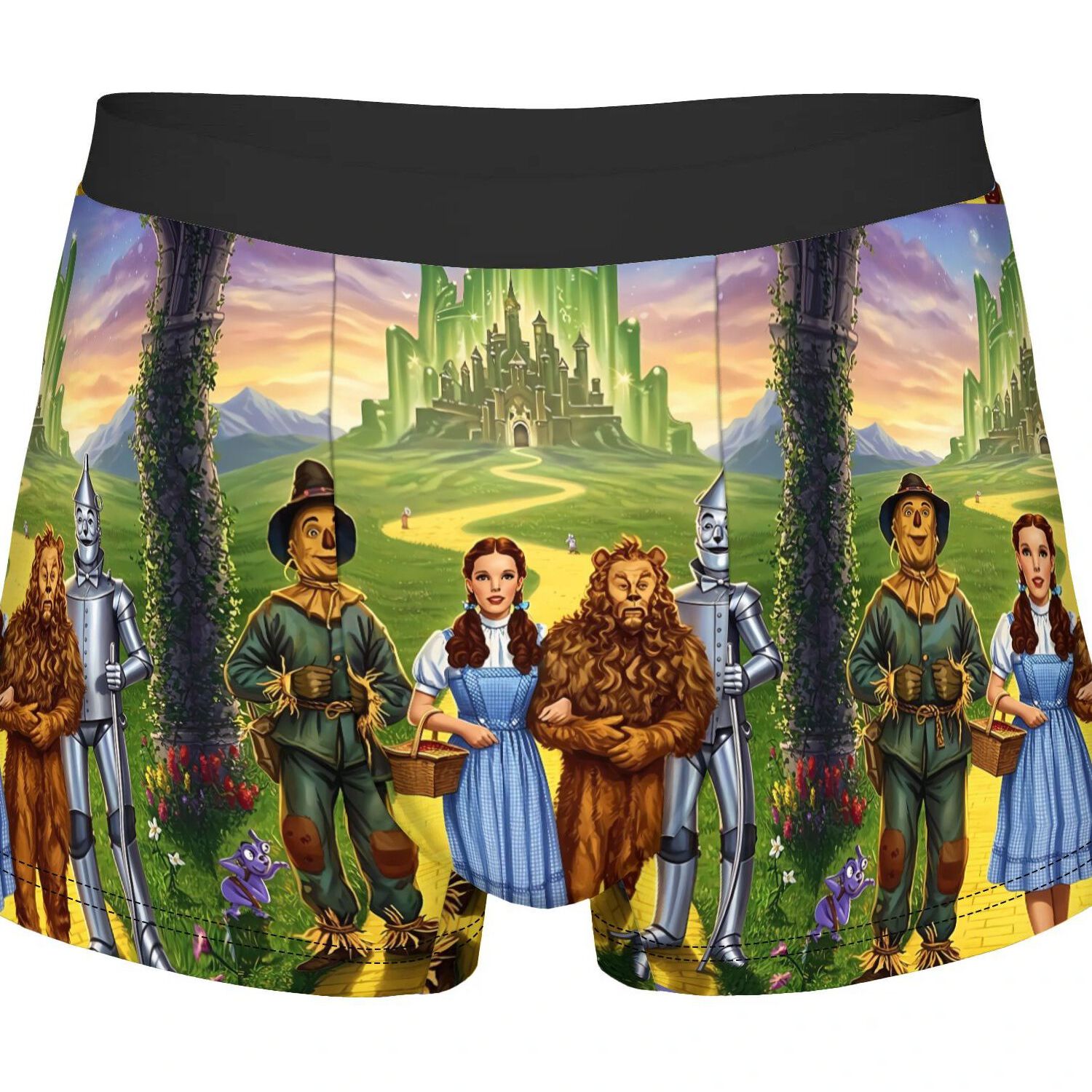 TEMU Of Ozblack Border Underwear Polyester Underpants2d Print Design