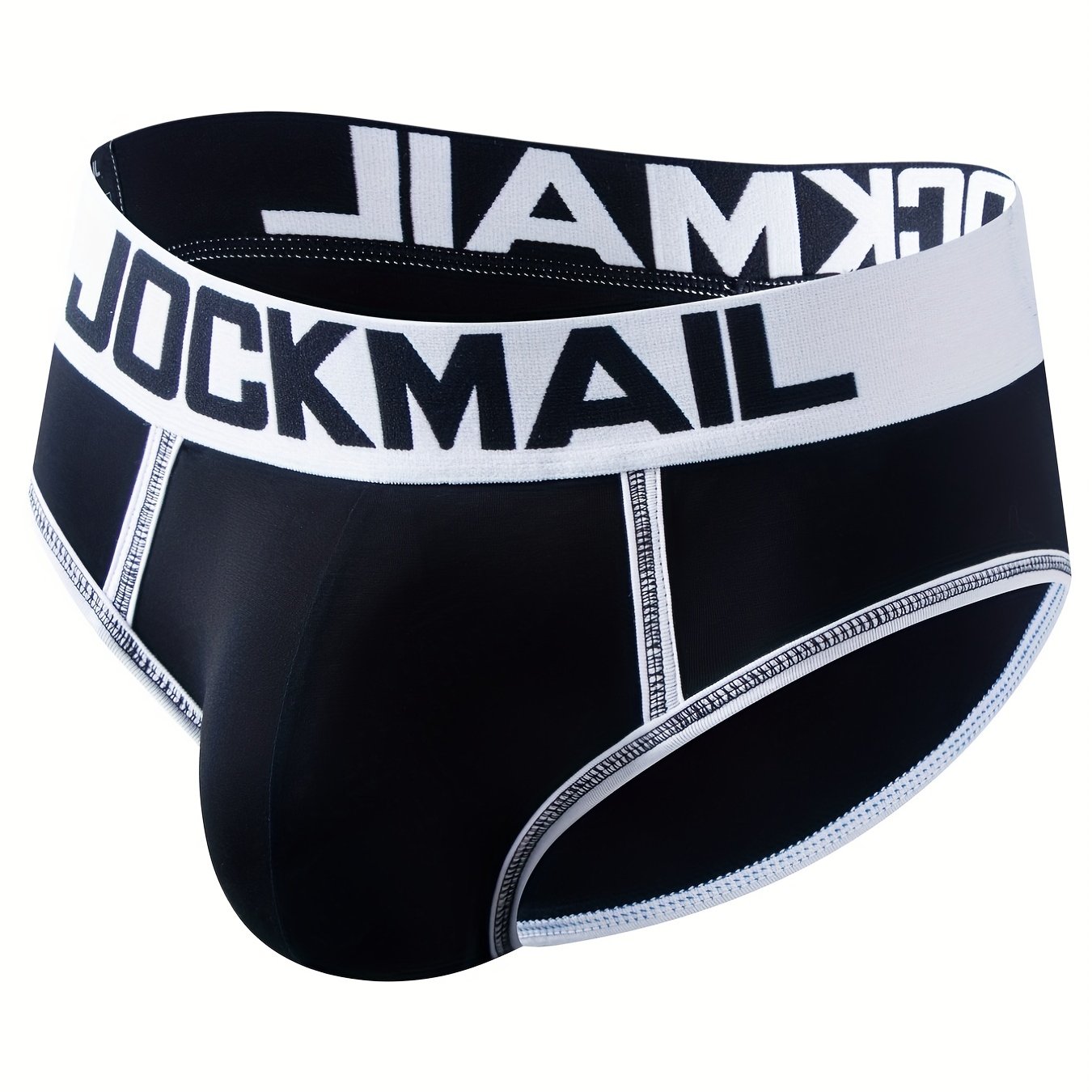 Image of Jockmail Brand Men's Underwear Classic Fashion Diameter Scrotal Briefs Soft Breathable Modal Material Summer Sports Shorts Men's Swim Trunks