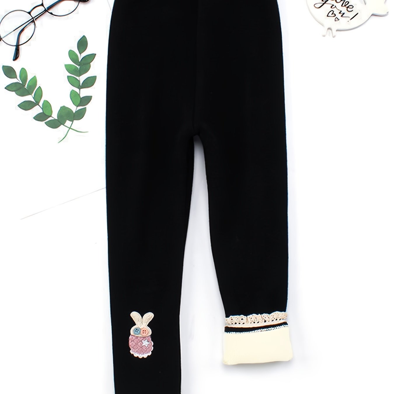 Image of 1pc Girls Fleece Thickened Leggings Autumn Winter Warm Trousers Baby Toddler Girly Pants For Outdoor
