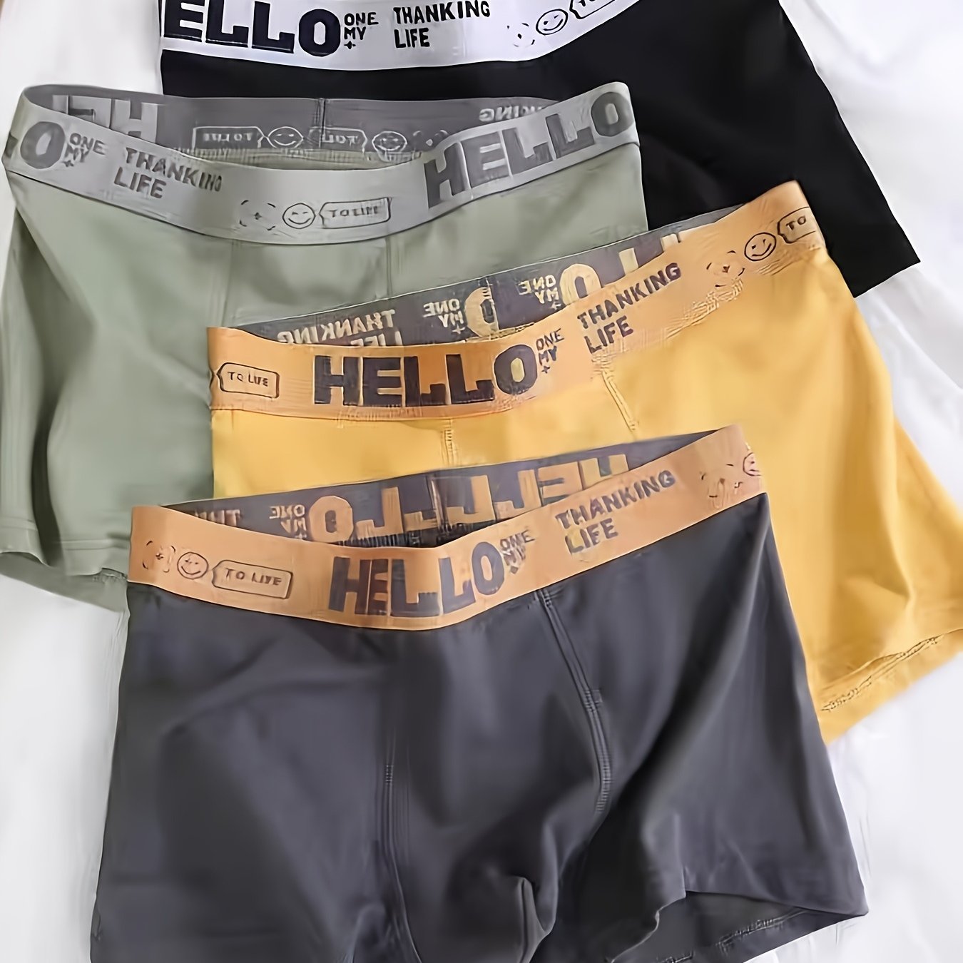 TEMU 5pcs Men's Loose-fitting Breathable Sports Boxer Briefs, Seamless Shorts For Teenagers