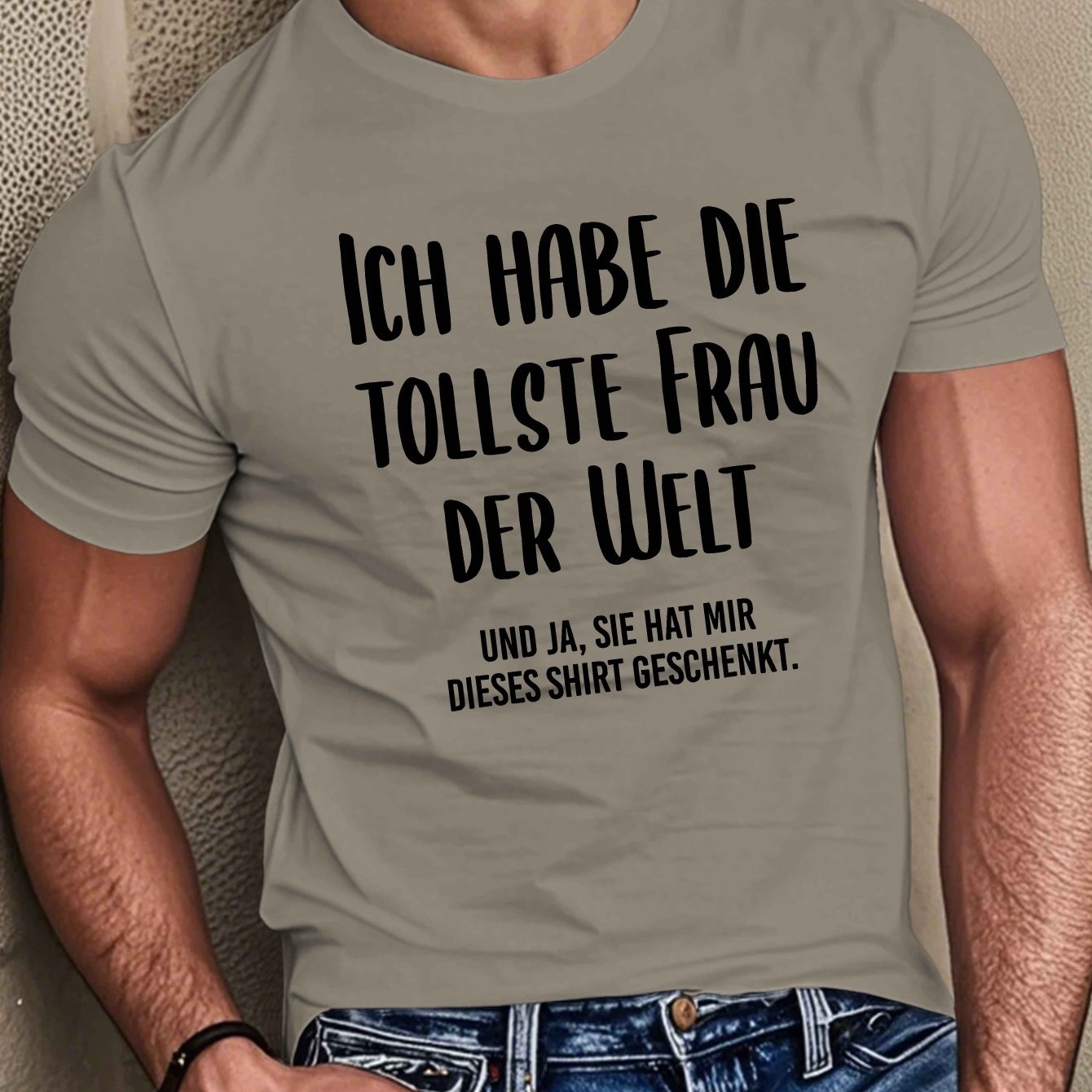 E-shop Lustiges deutsches Herren-Kurzarm-T-Shirt Sommer T-Shirt Oberteil