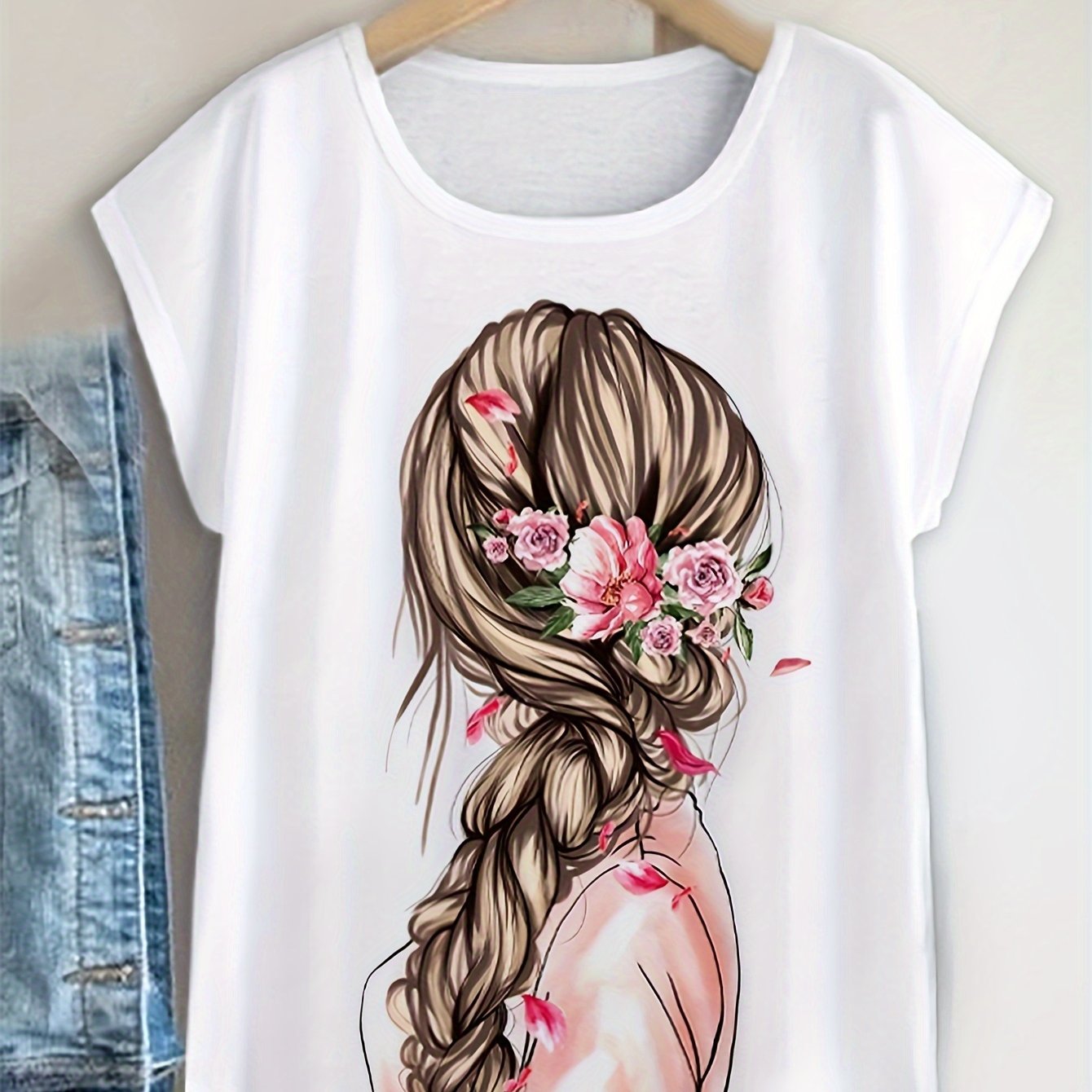 Image of Women's Fashion Round Neck Casual T-shirt