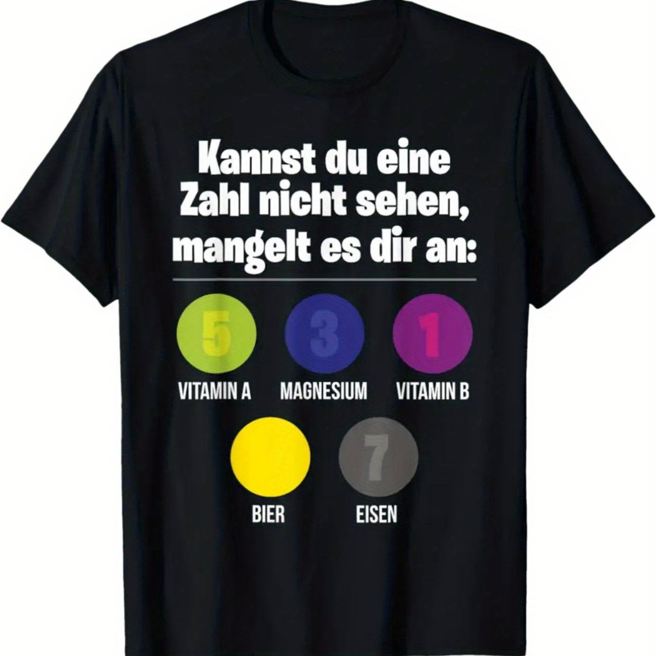 Mallorca Party Outfit Beer Fair Disco Sauf T-shirt Black With German Text Casual Round Neck For Adults Regular Training Social Events
