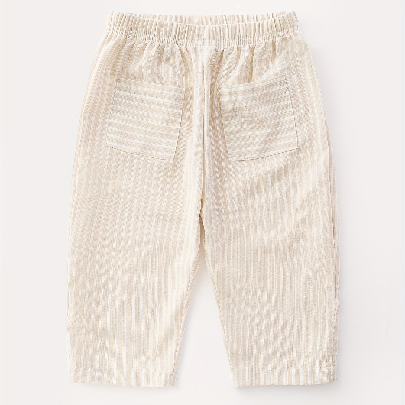 Image of Baby Unisex Children's Toddler Learning Walking Outdoor Spring Autumn Long Pants Casual Pocket Single Pants Vertical Stripes Trousers, For Outdoor