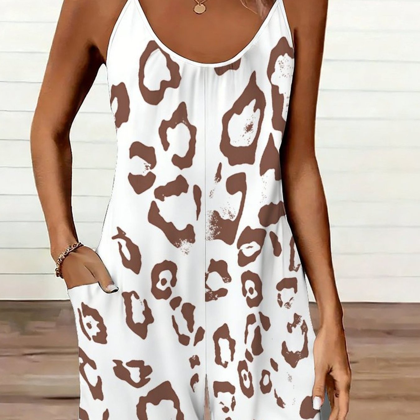 Image of Fashionable And Women's Shorts, Halter Jumpsuits, With Multi-element Printed Patterns, Are Ideal For Women' Life And Travel. Are An Elegant And Casual Versatile For Ladies