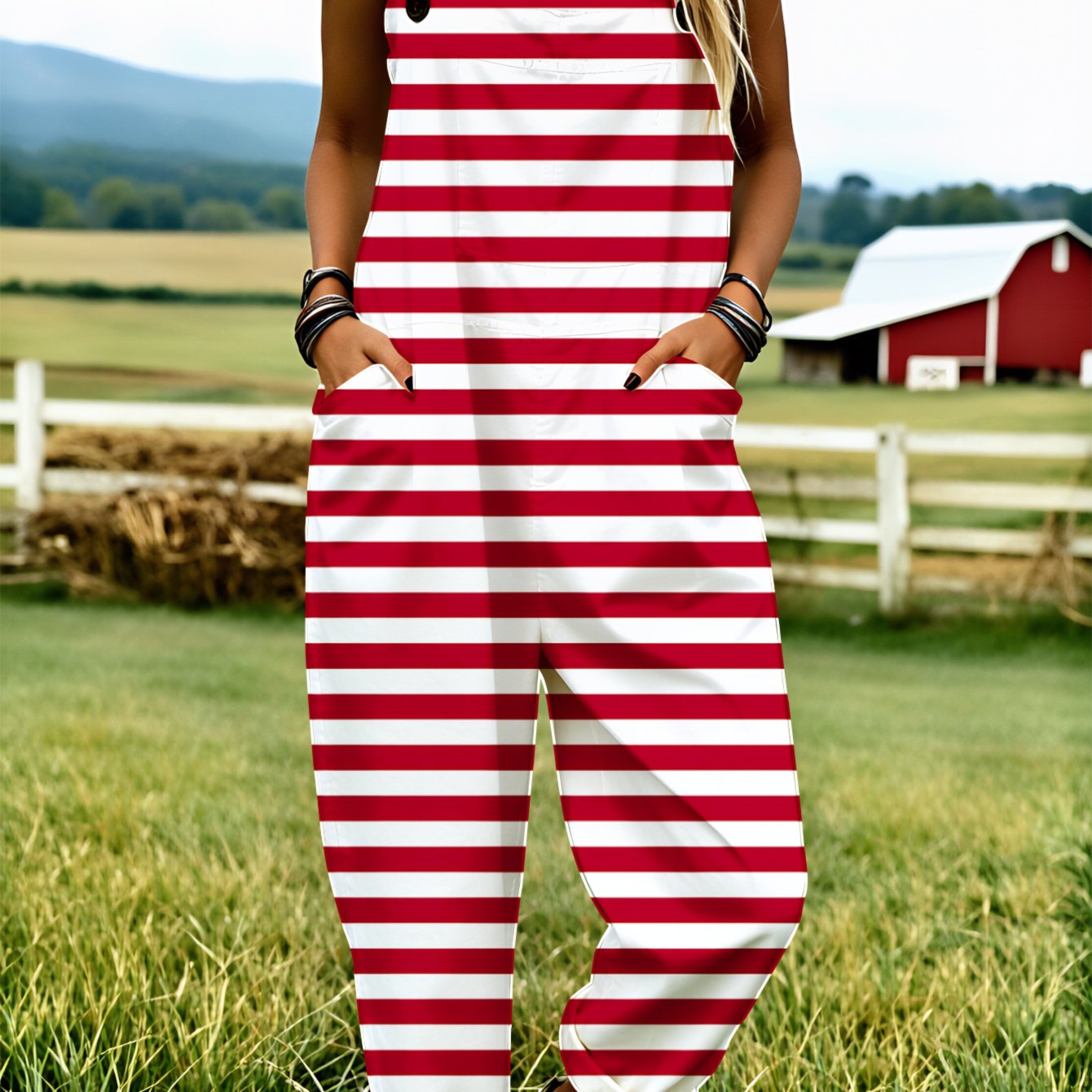 TEMU Women' Size Overall Jumpsuit, Size S-2xl Red Clothing Summer Clothing Machine Washable Suitable For Daily Wear And , An Ideal Gift For