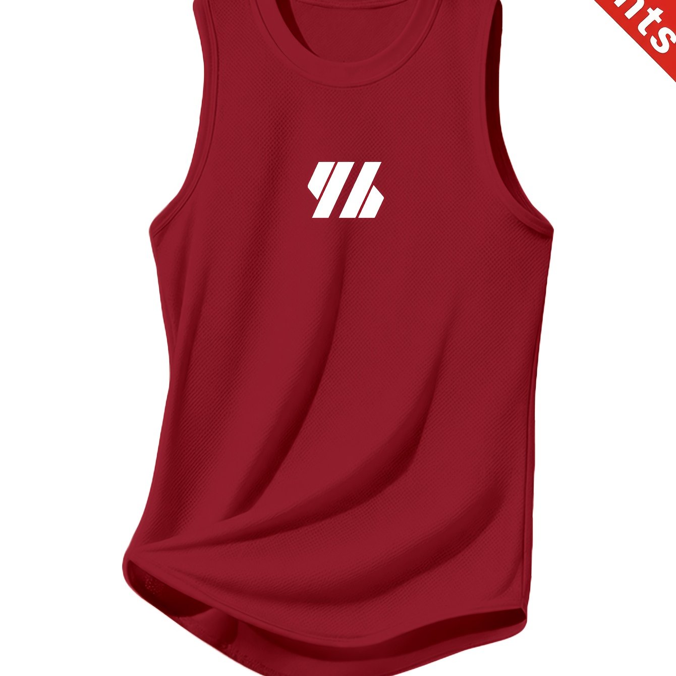 TEMU Men's Casual Sports Sleeveless Tank Top With Striped Pattern Print, Lightweight, Breathable, Quick-drying, And Comfortable, Suitable For Fitness