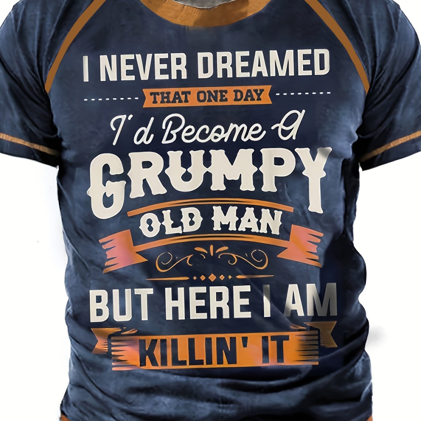 Men's Unisex T Shirt Tee Slogan T Shirts Letter Graphic Prints Crew-neck Blue 3d Print Outdoor Street Short Sleeve Print Clothing Apparel Sports Designer Casual Big And Tall