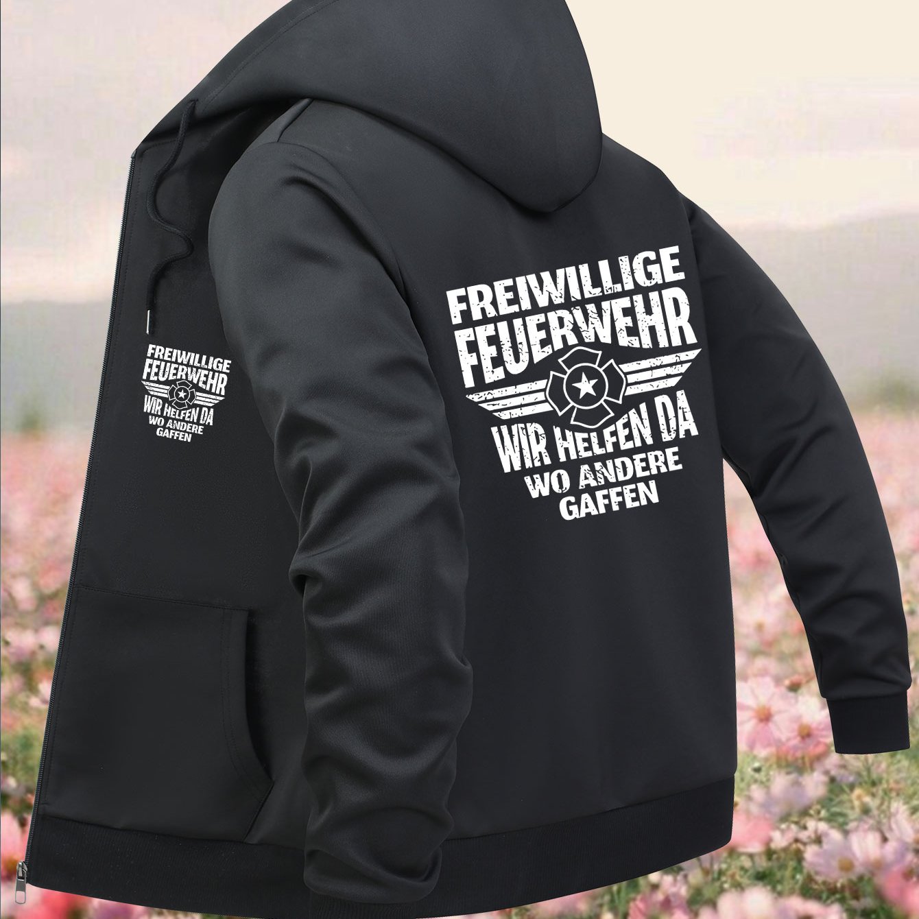 E-shop Herren Trendige Modische Kapuzenjacke mit Druck