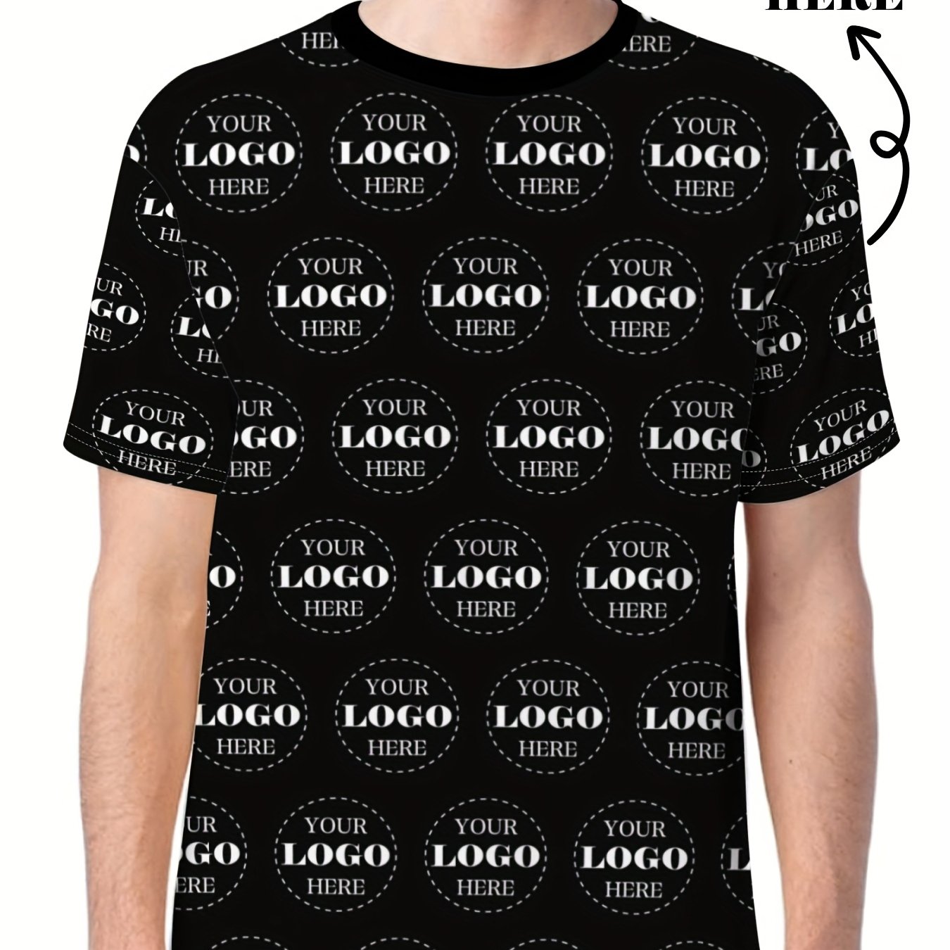 TEMU [custom] Custom T-shirt Men's Personalized T-shirt Round Neck Regular Fit Breathable Comfortable Summer Lightweight Top Suitable For Daily