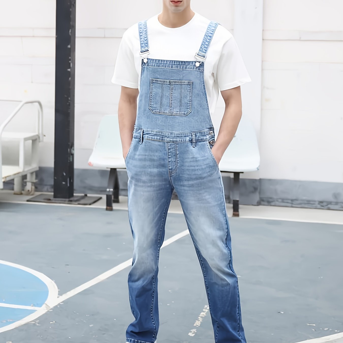 Image of Men's Stretch Jeans - Loose Fit Casual Pants With Everyday & Formal Wear, Mid-stretch Denim For - Machine Washable Non-see-through Jeans In , Versatile Clothing, Comfortable Fabric