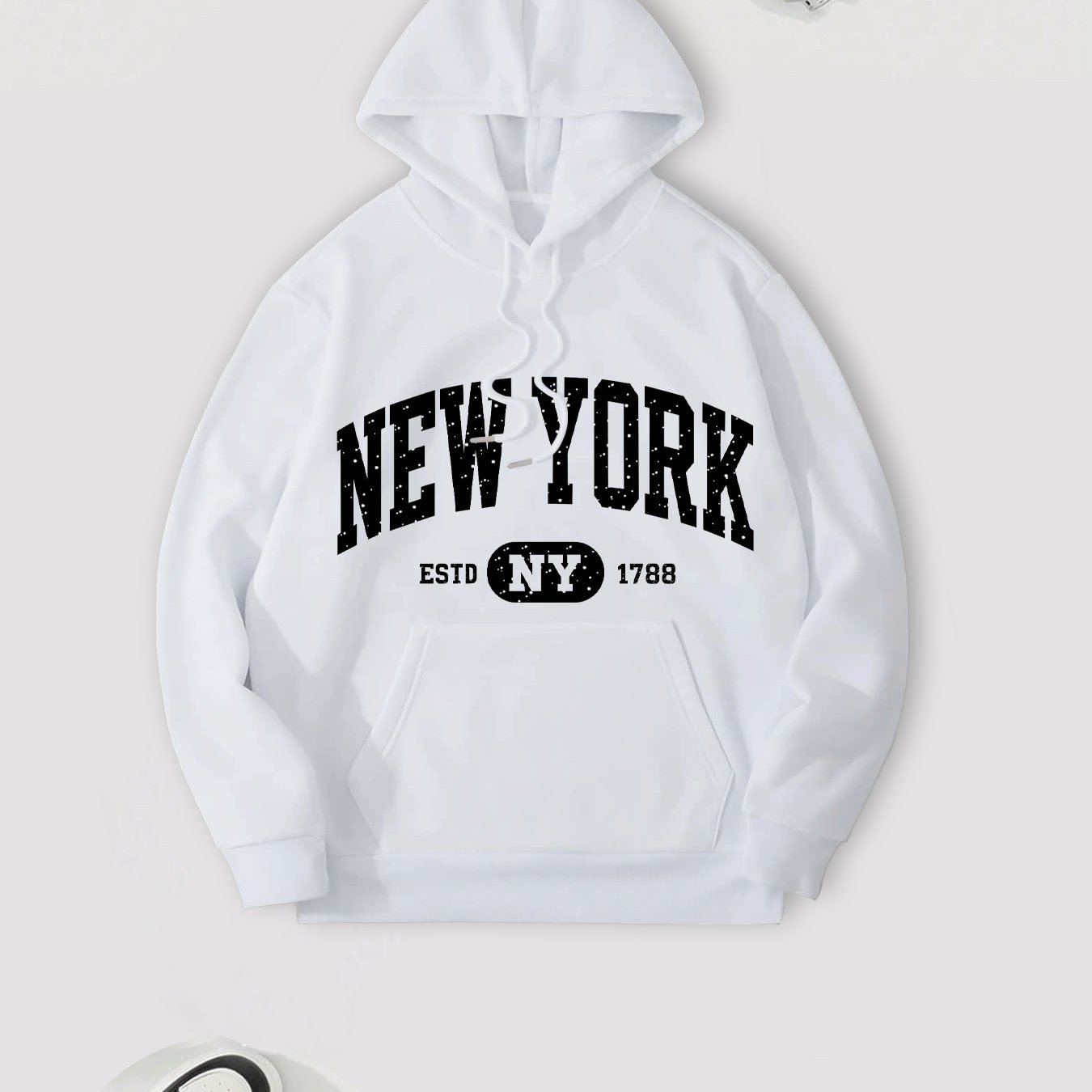 TEMU Women's Plus Size New Stylish Letter Print Hoodie With Front , Women's Sweatshirt Ii369