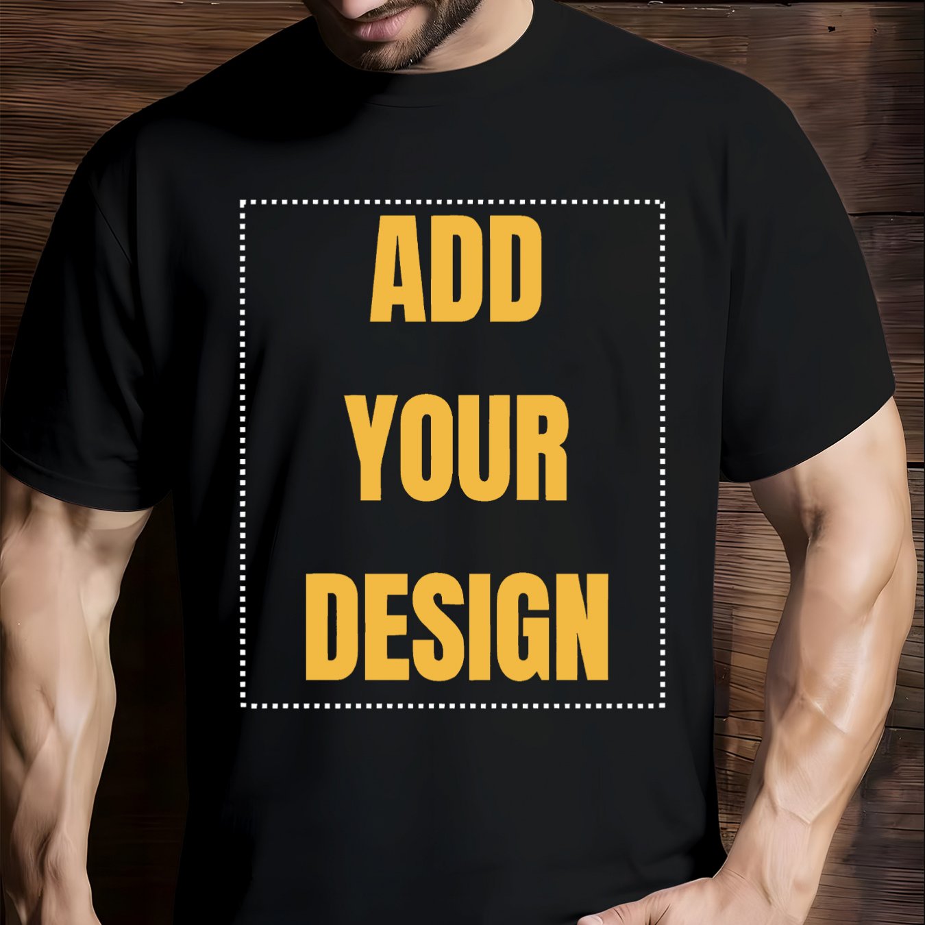 TEMU Men's Casual Custom T-shirt - Personalized Text Print - Quick-dry Short-sleeve Leisure Top