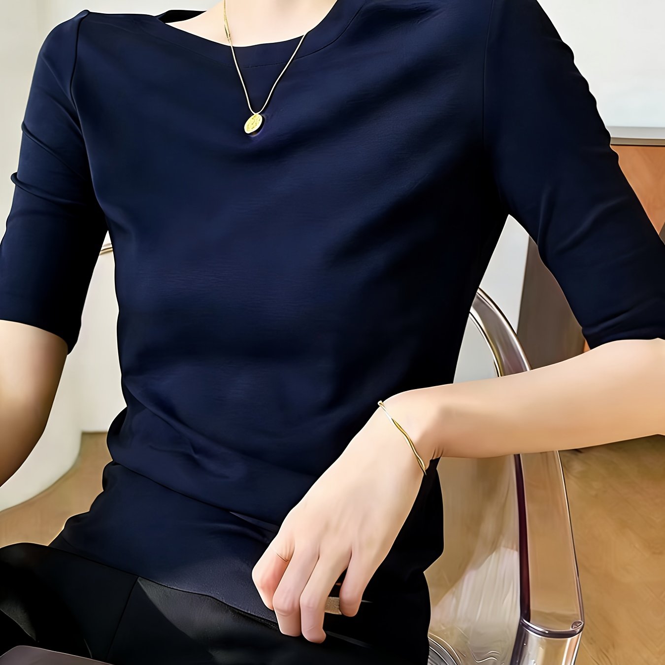 E-shop Damen Freizeit Bequemes Mode Kurzarm T-Shirt für den Sommer