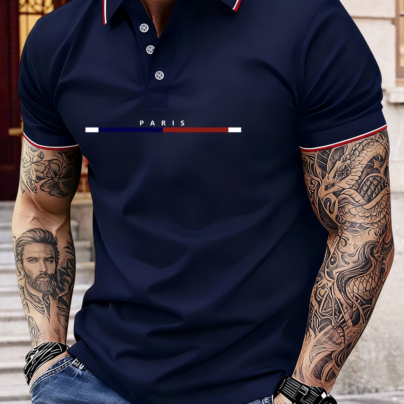 TEMU Spring And Summer Unisex Straight Casual Fashion Sports Short-sleeved Classic Shirt, Comfortable Fabric With Elasticity, Essential For Outdoor
