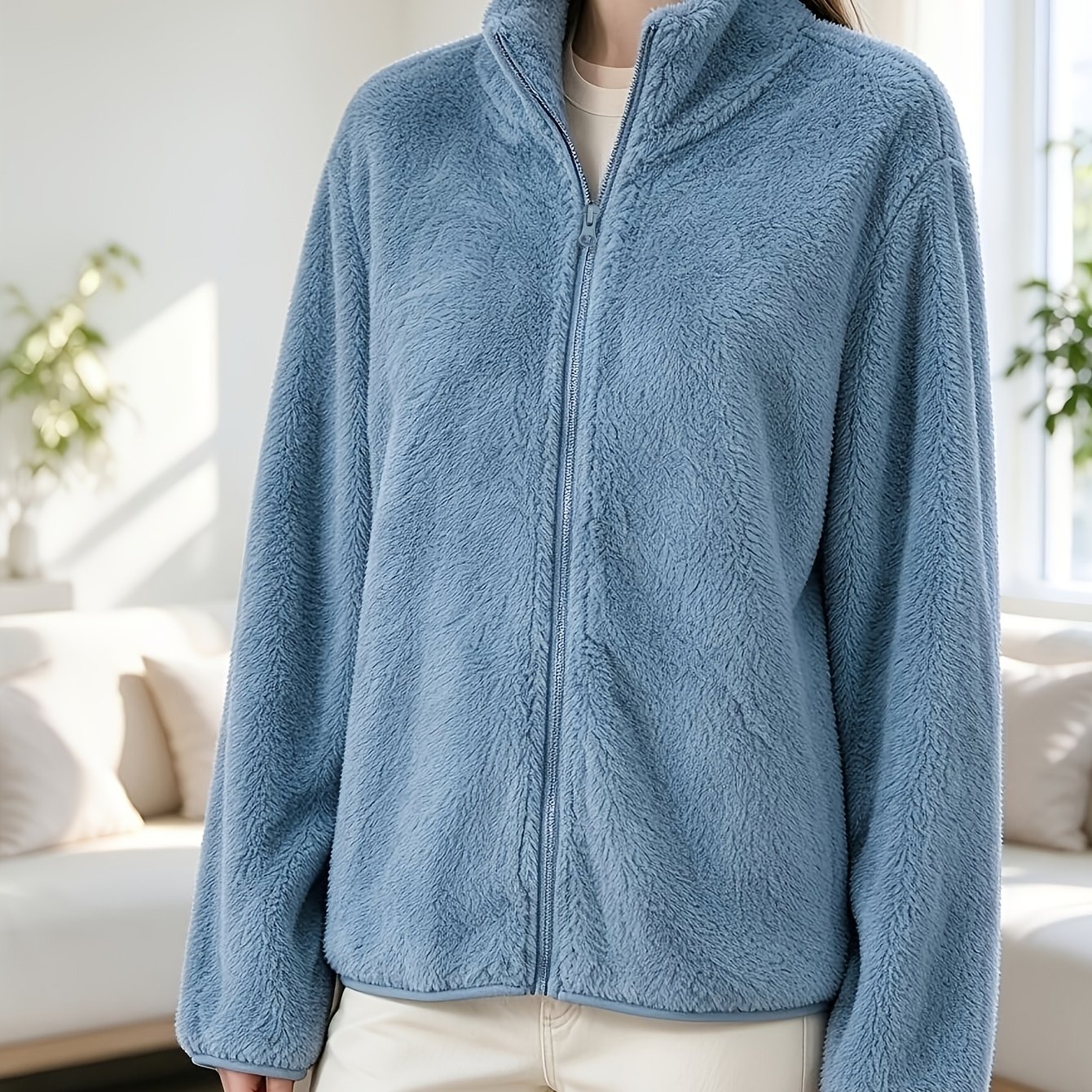 TEMU Nuovo Cappotto da Donna , Elegante, Facile, Casual, Compatibile con Tutte le , , Maniche Lunghe, Zip, , Pelliccia, Inverno, Uscita, Vestibilit�
