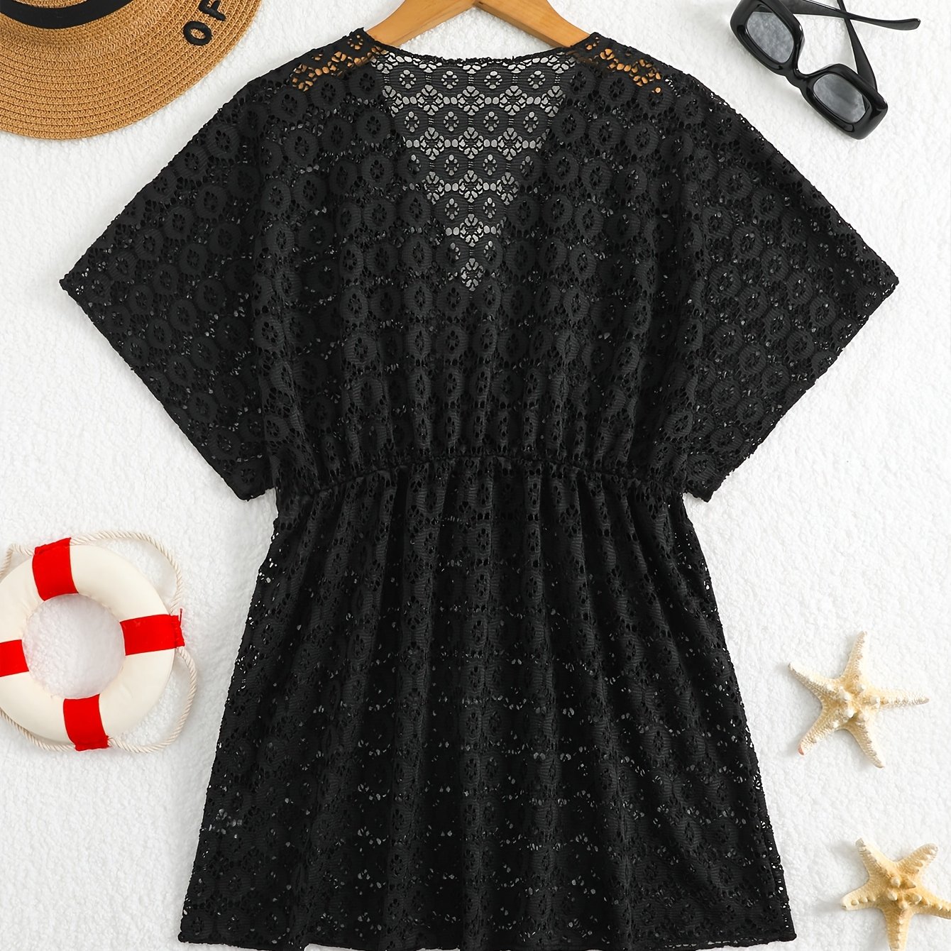 Solid Swimsuit Cover-up Beachwear Swimming Pool