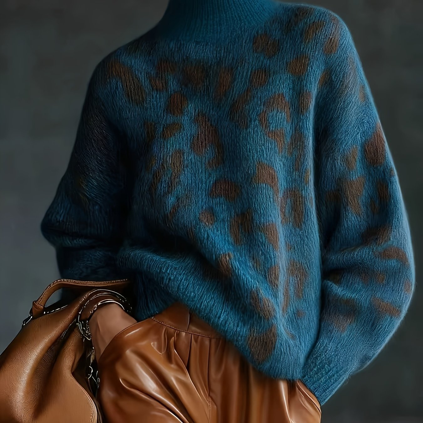TEMU Autumn/winter Lazy Style Thickened Women's Sweater, Soft And Loose, Niannian