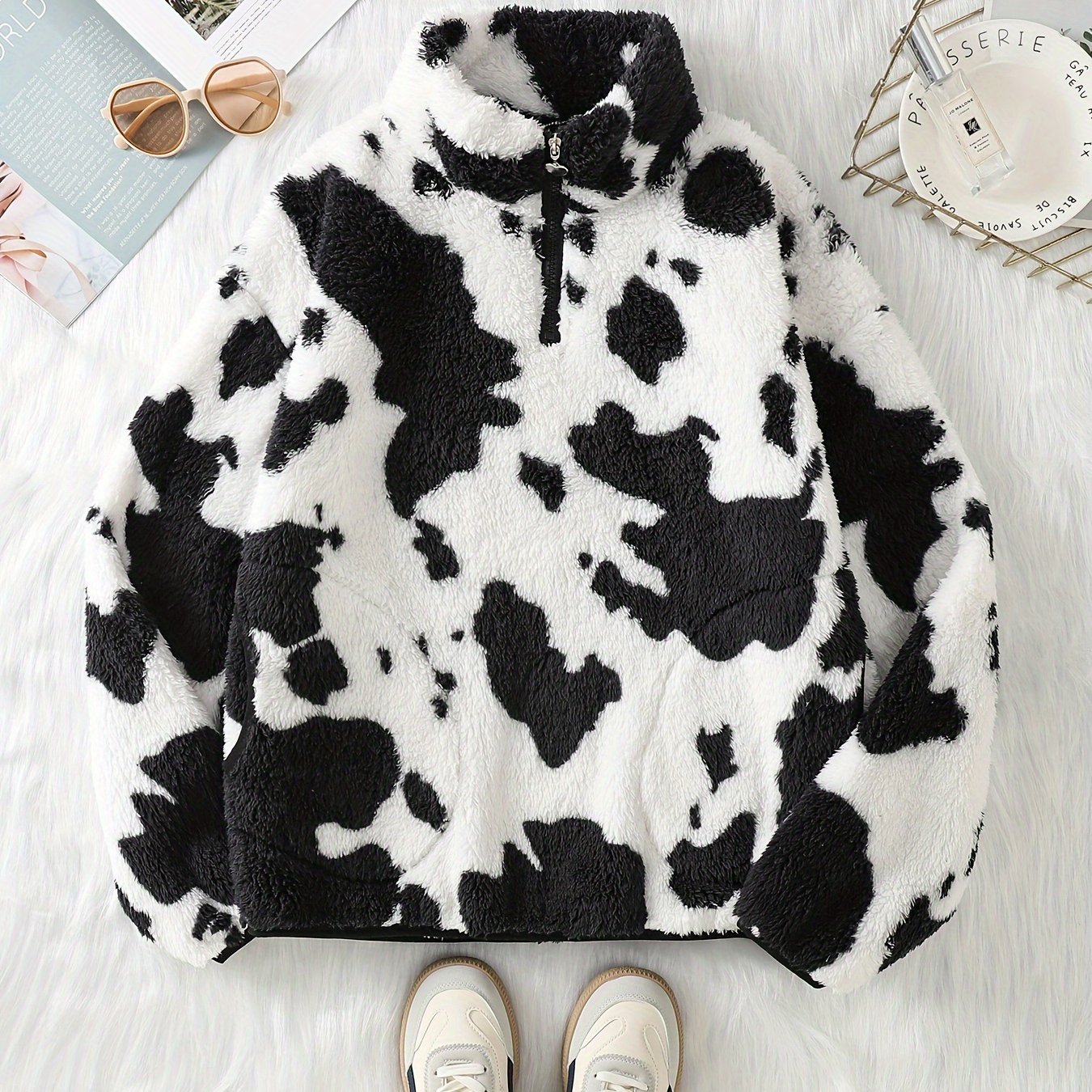 European And American Plush Coat, New Long-sleeve Zipper Style For 2024
