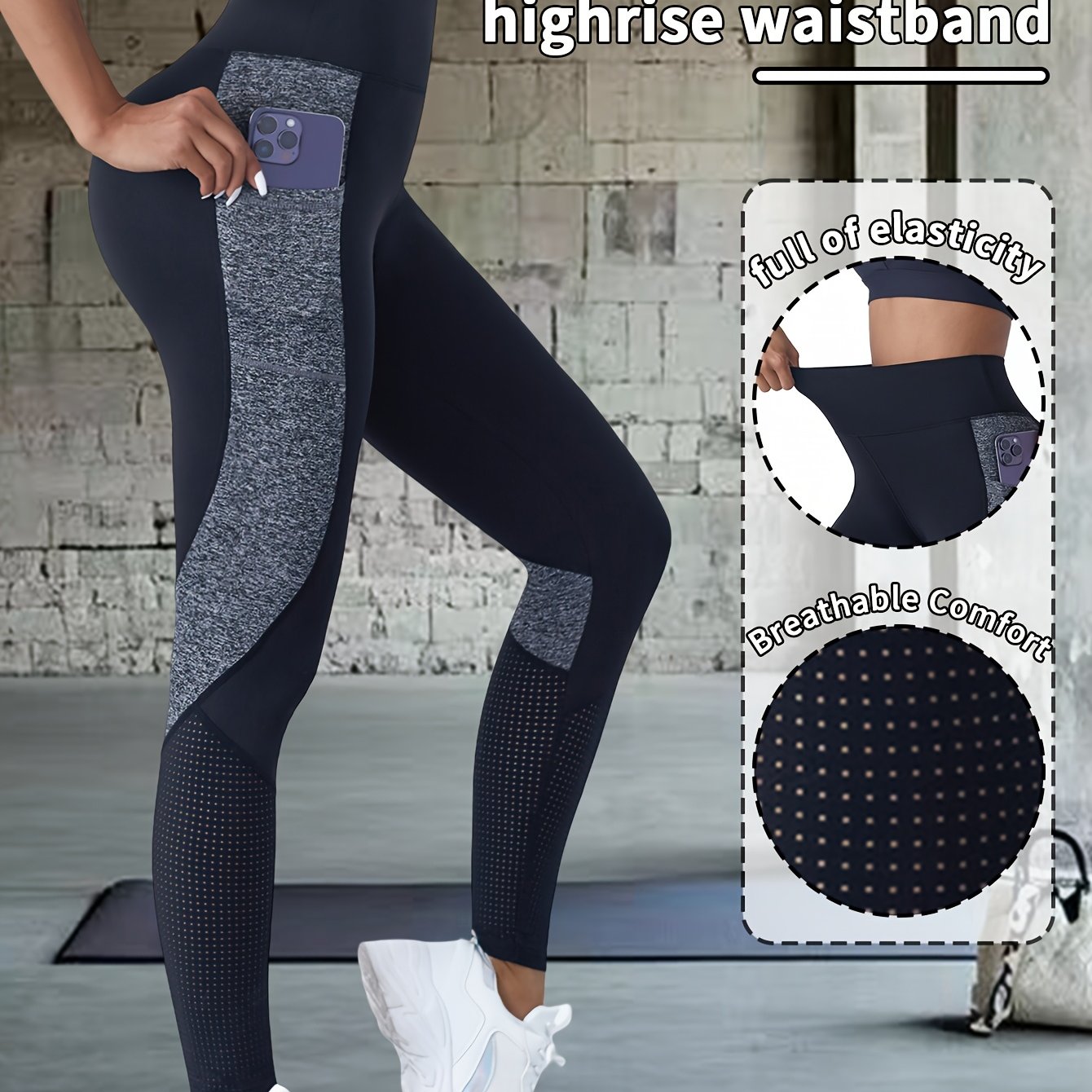 E-shop High-Waist-Yoga-Hosen für Damen mit Bauchkontrolle & Po-Hebung - Atmungsaktive Workouthose gegen Durchhängen, Feuchtigkeitsableitendes