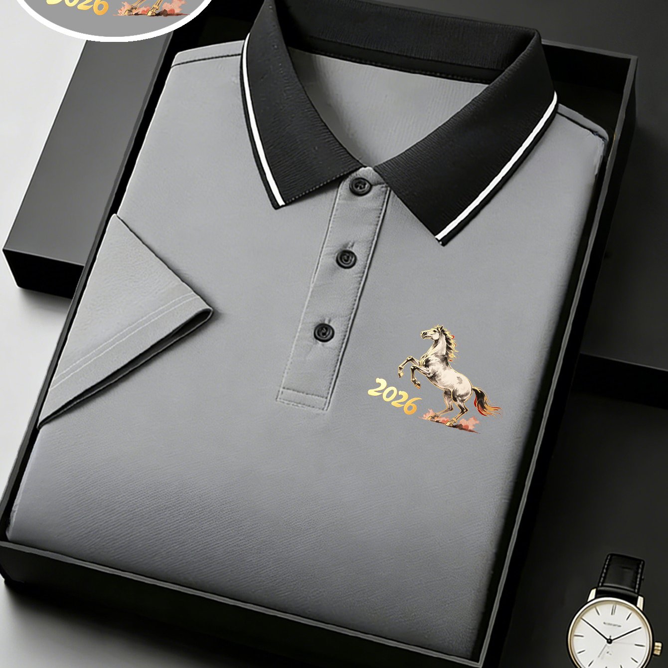 TEMU ' Recommended 2026 Premium Men's Pure Shirt, Fashionable And Versatile Men's Short Sleeve, Showcasing Men's Temperament Suitable For Business