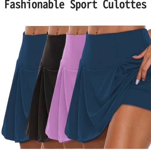 4pcs two in shorts and skirts for women and lifting the hips suitable for yoga tennis and casual colors recommended larger