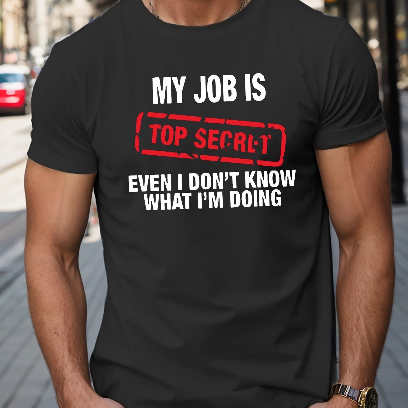 TEMU Is Print T Shirt, Tees For Men, Casual Short Sleeve T-shirt For Summer
