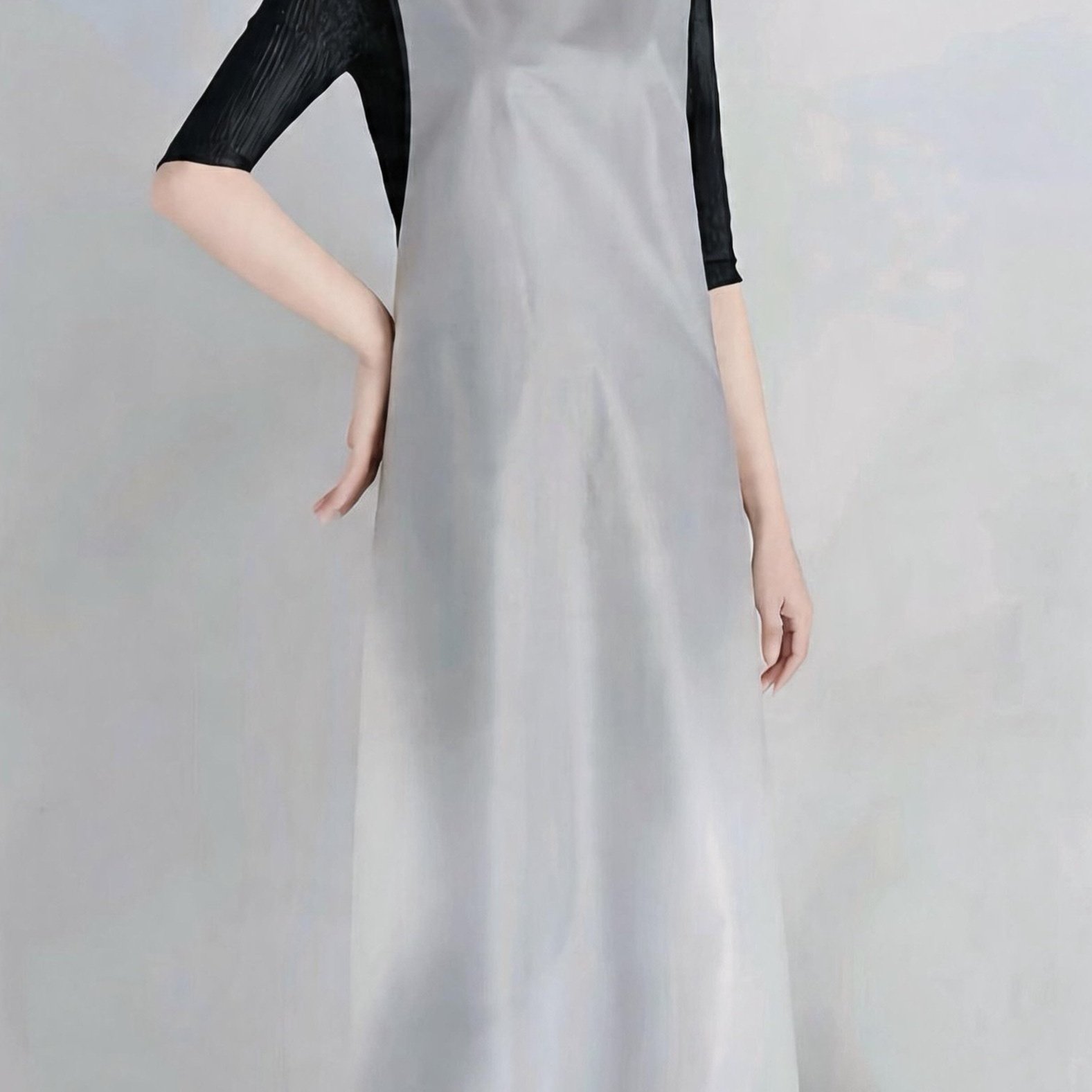 TEMU Thin Pu Apron â Drape, Soft To The Touch, Extra-long Knee-length Style. Ideal Workwear Suitable For Kitchens, Fisheries, And Outdoor Spring And