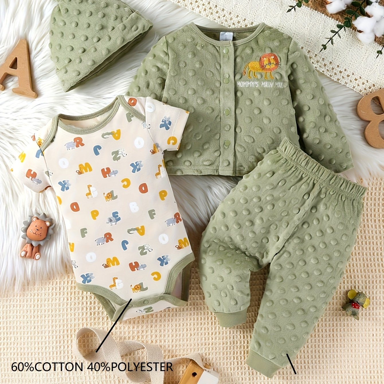 TEMU A Set Of 4 Items For Featuring A Cartoon , Including A Velvet Watch, Long-sleeved Coat, Hat, And A Triangular One-piece Suit Suitable For Autumn And Winter, For Outdoor