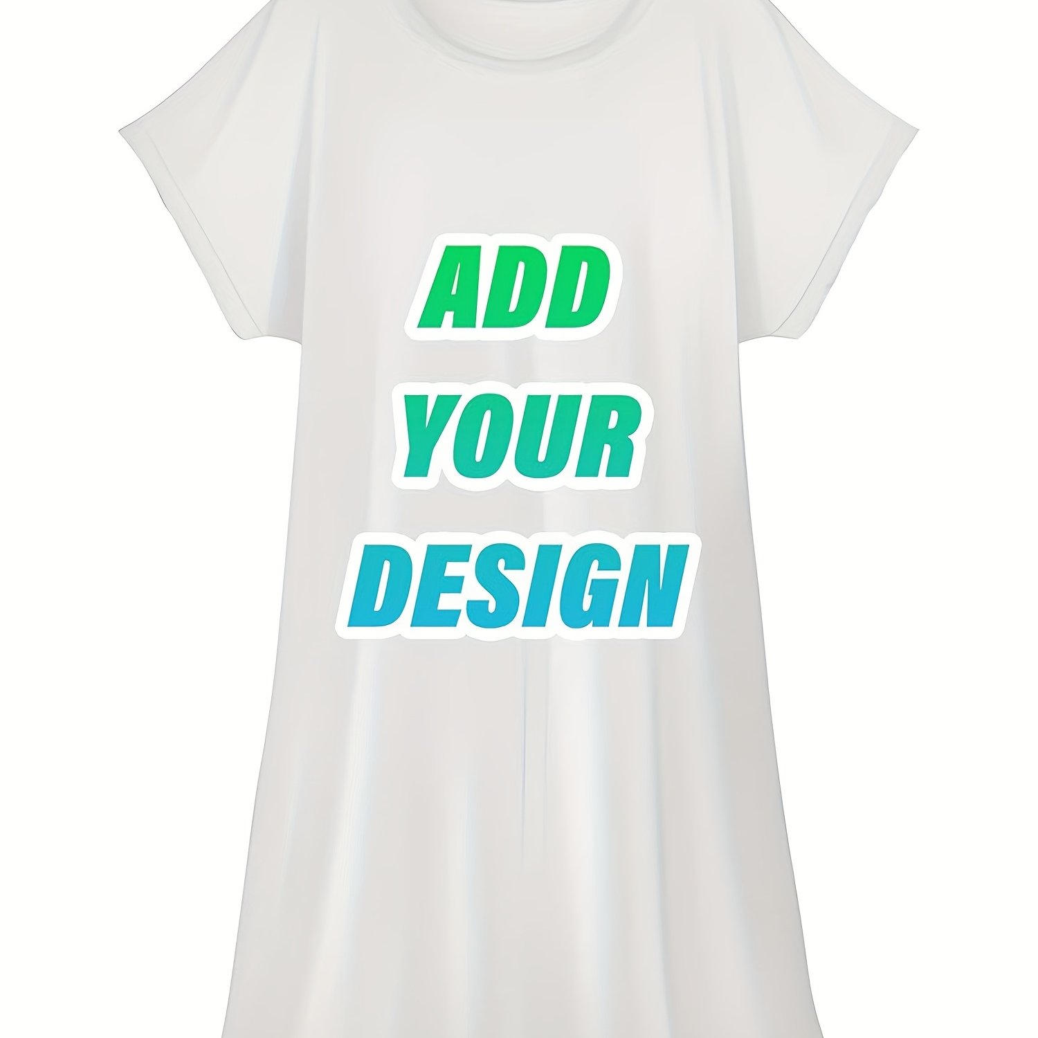 TEMU Custom Nightgown For Plus Size Women Personalized All Image Sleep Shirt Short Sleeve Night Dress