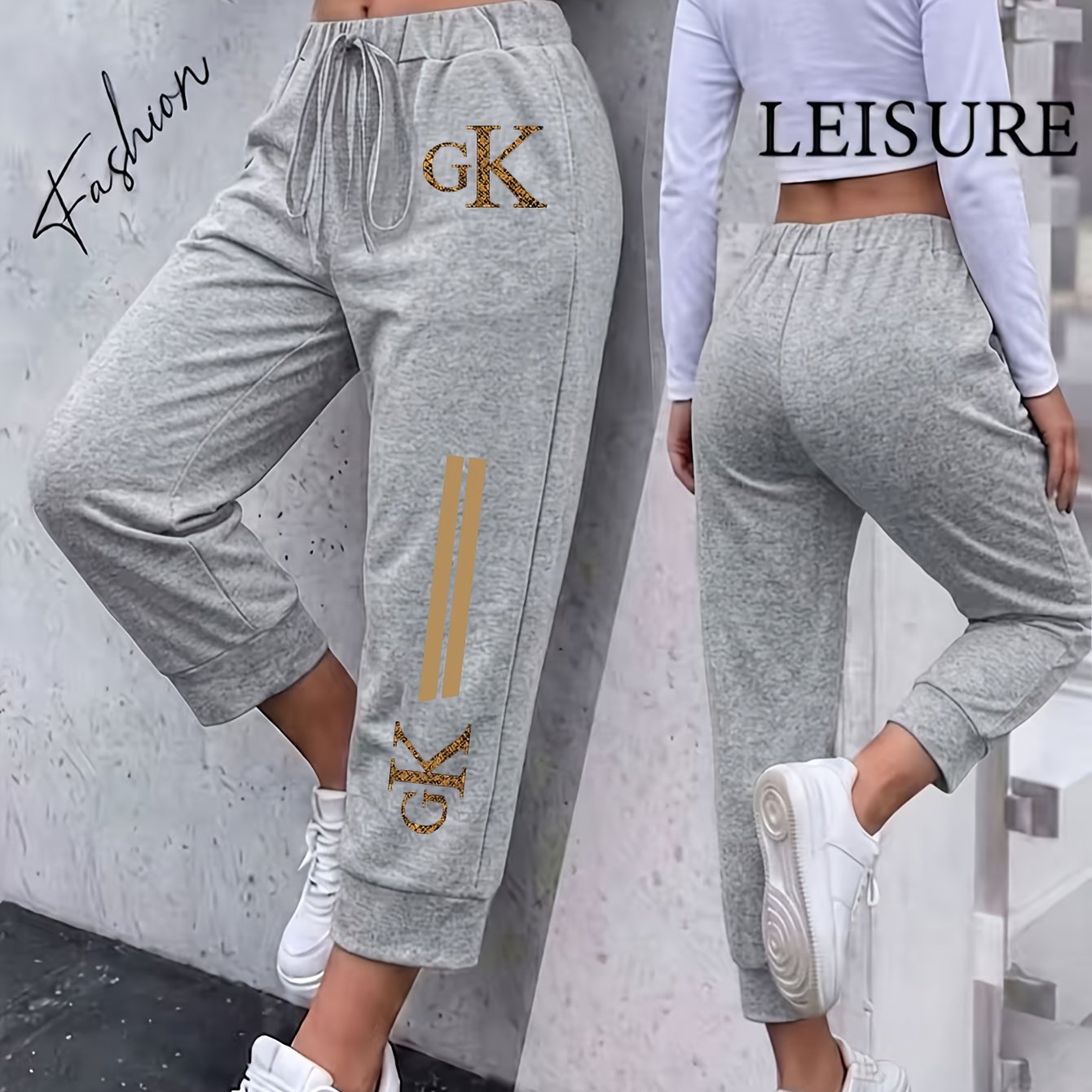 TEMU Street Style Sweatpants Women's Loose Casual Pants