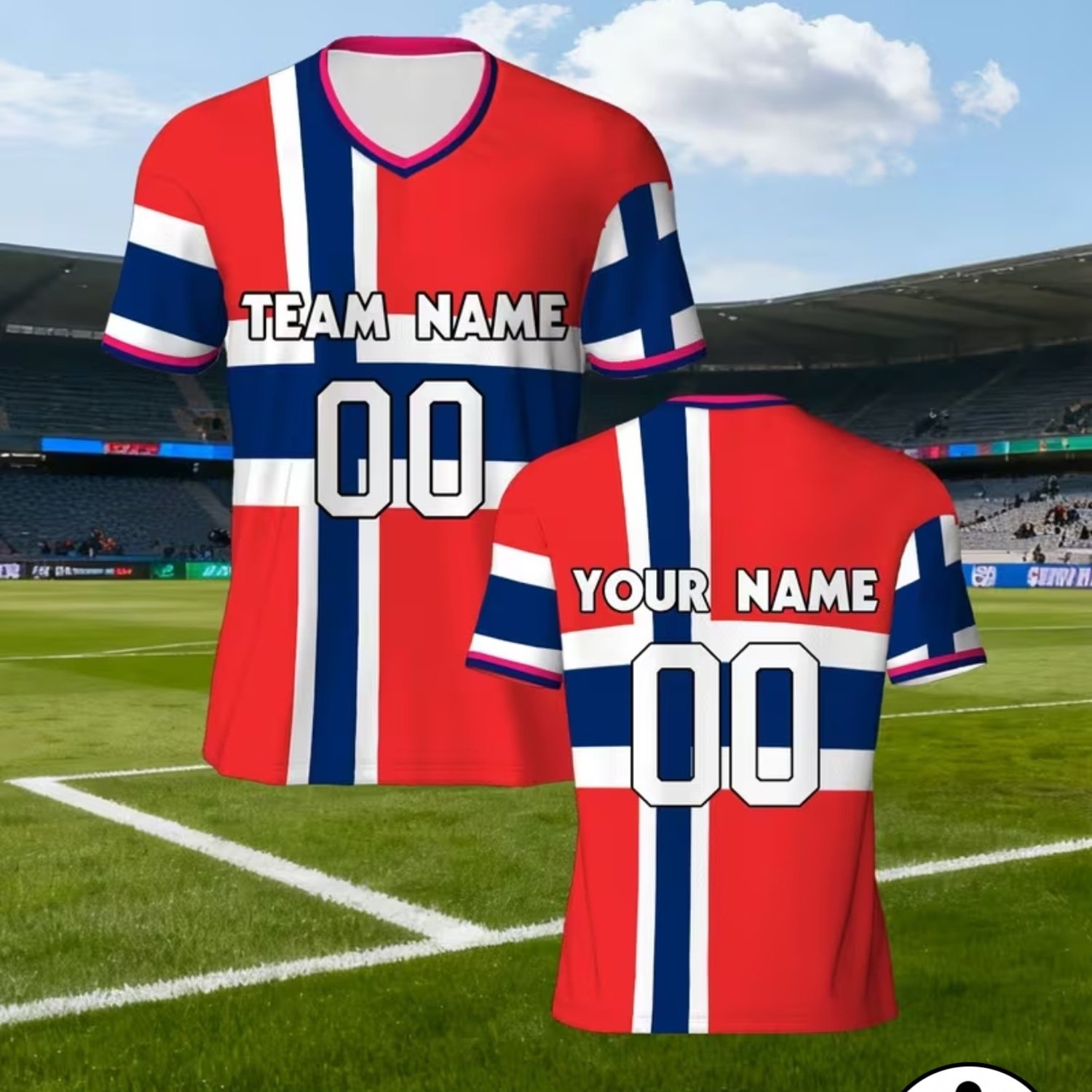 TEMU 2026 Custom Element V-neck Soccer Jersey, Personalized Name And Number, Team Customization , Durable Comfortable Breathable Quick-dry Fabric,