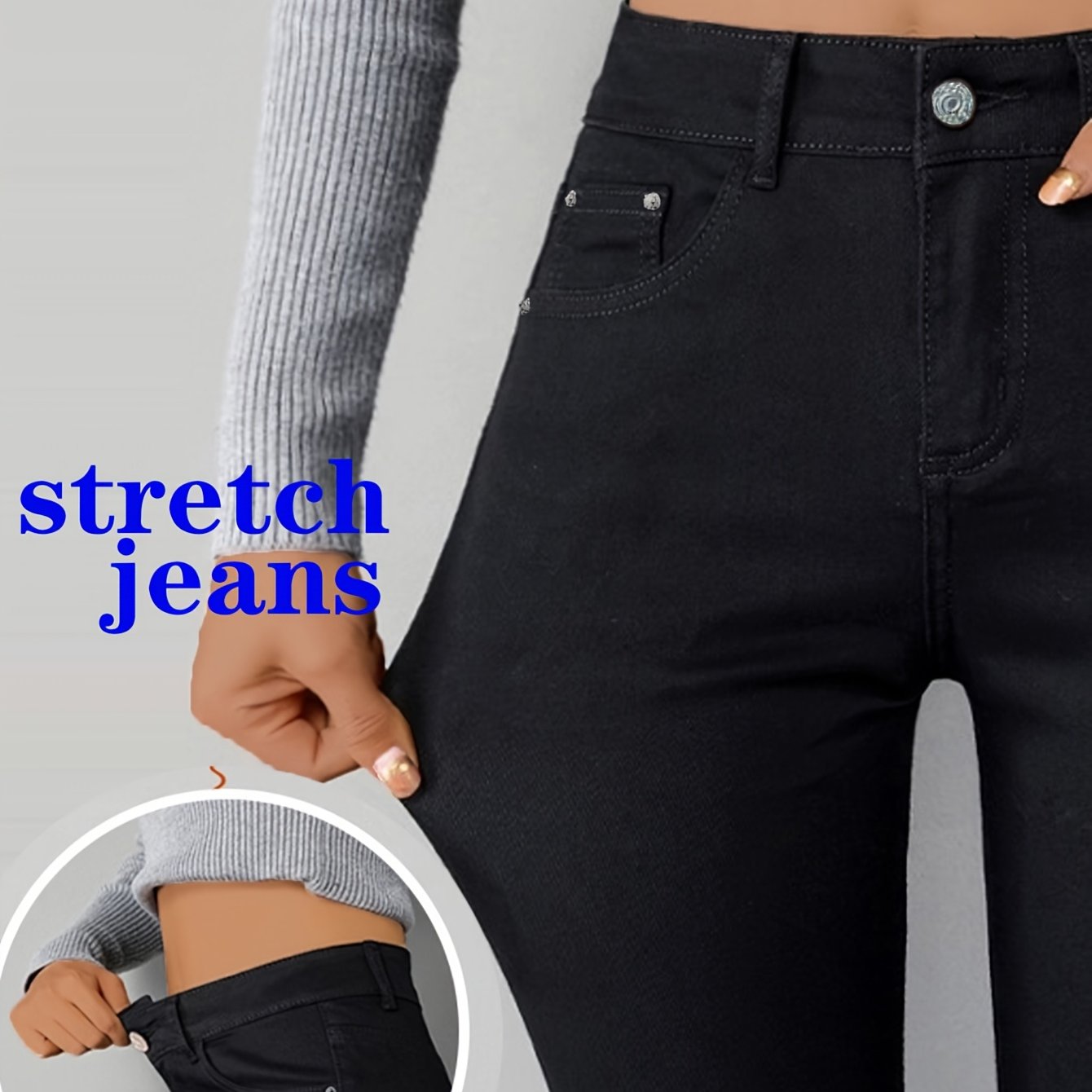 Black Skinny Jeans, Size 4