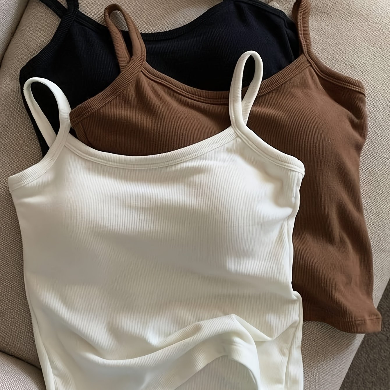 E-shop 3-teiliges Set für Oberbekleidung mit Brustpolster, Base Sling Weste, Ärmelloses Teenager-Top, Schöne Rückseite, für Teenager, für Teenager