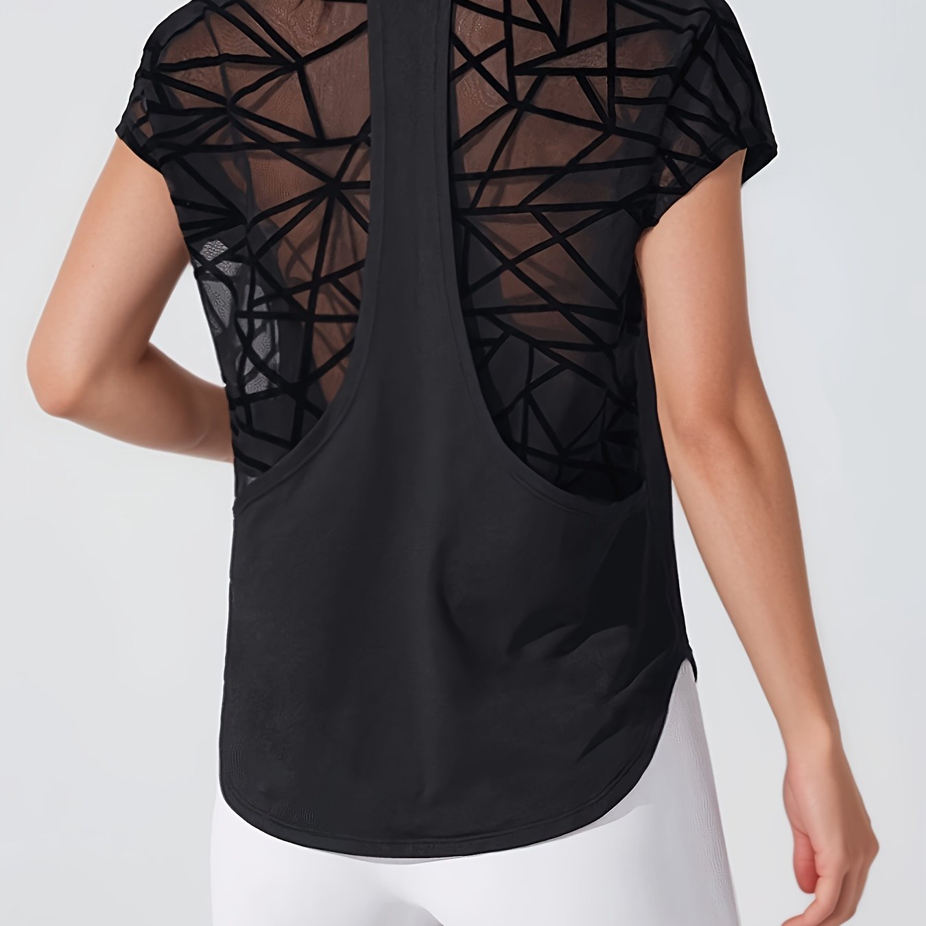 TEMU Short-sleeve Loose-fit Drop-shoulder Top