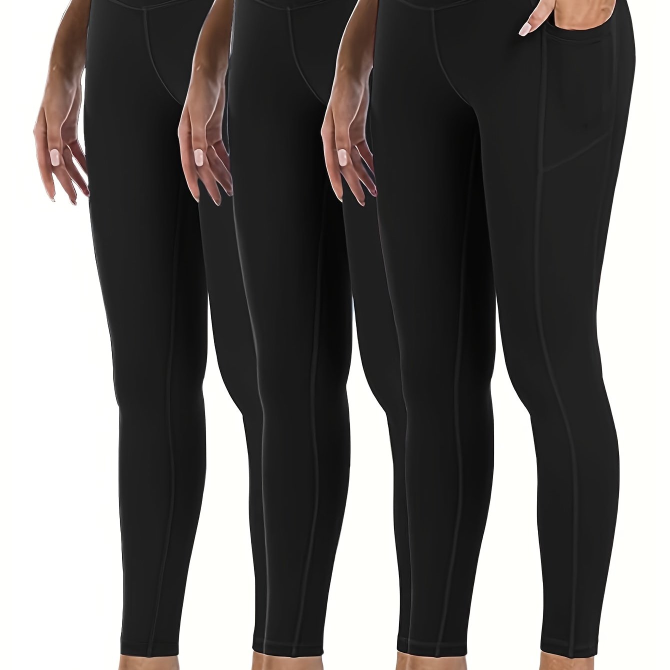 Solid Skinny Leggings Casual Butt Lifting Workout Leggings - Temu