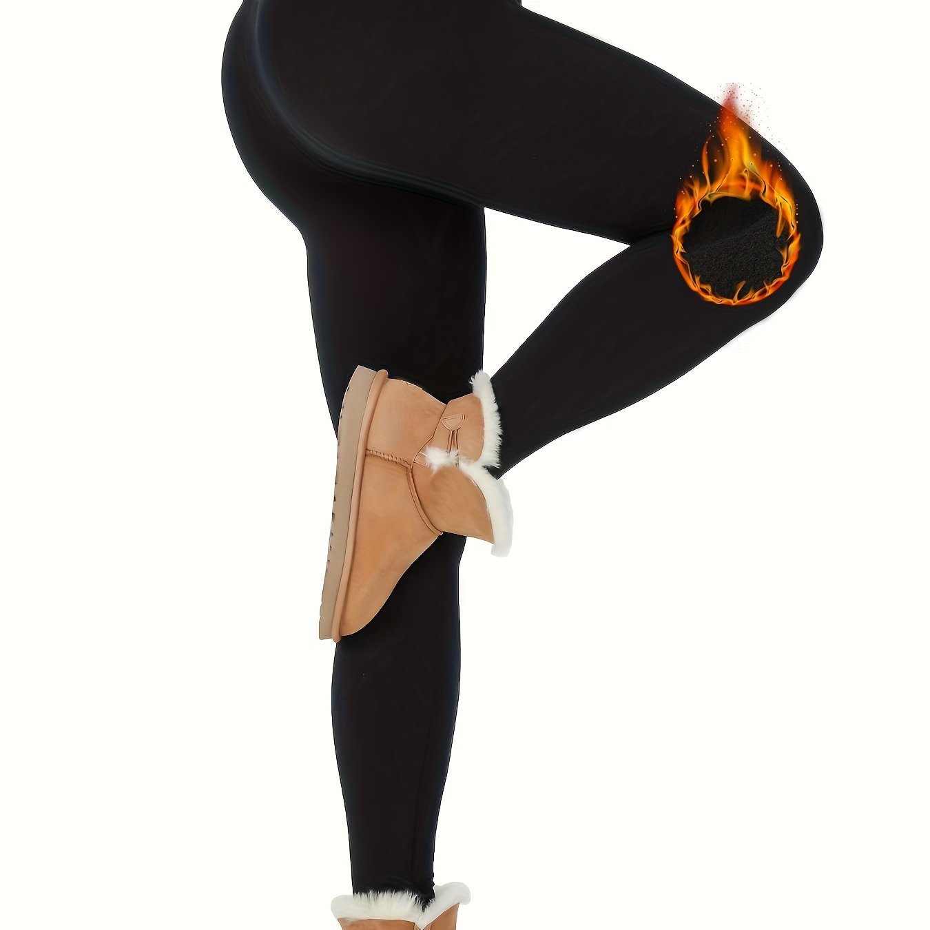 E-shop Damen -gefütterte High-Waist-Leggings. Warme, dicke Yoga-Hosen für Workout Winter
