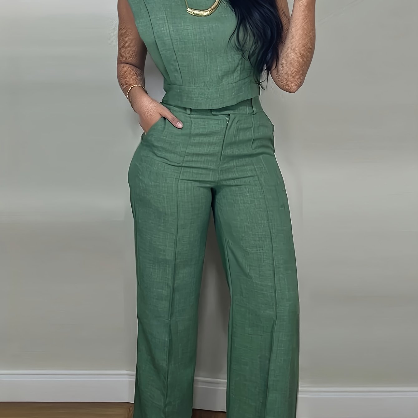E-shop Damen Trägerling und Hose 2-teiliges Set, lässiger Frühlings-/Sommer-Stil und [Tamlane]