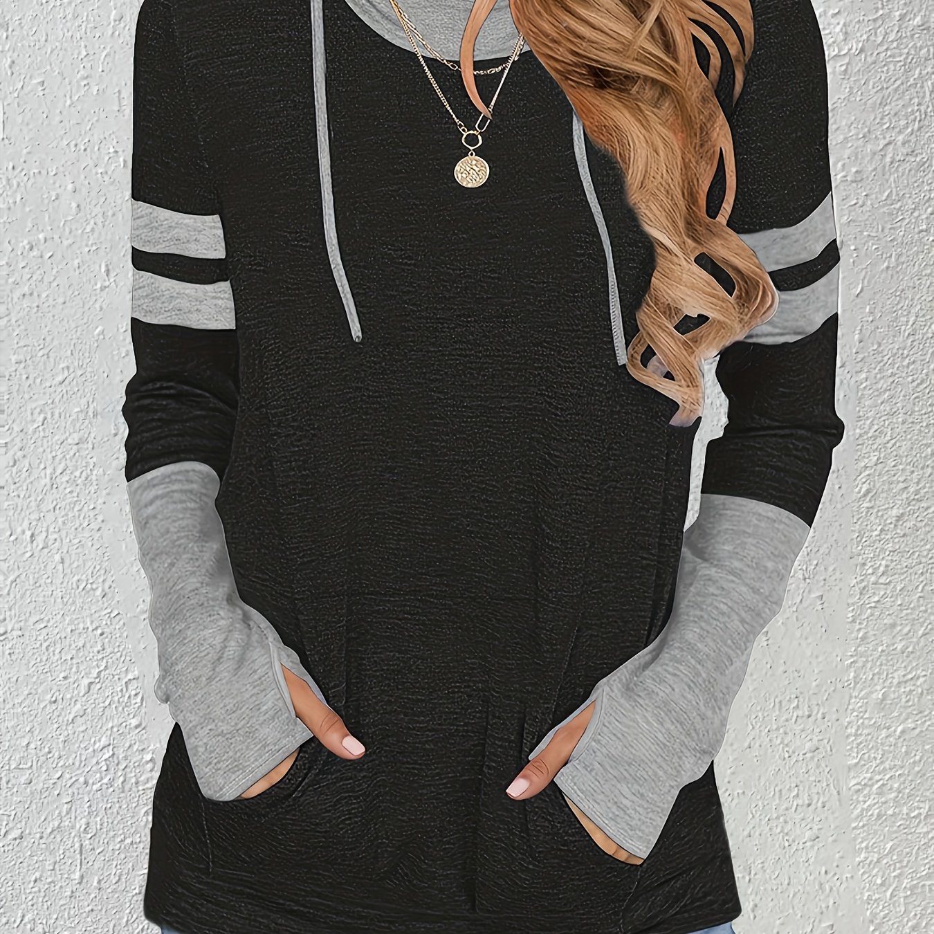 Fashion Hoodie Long Sleeve Pocket T-shirt