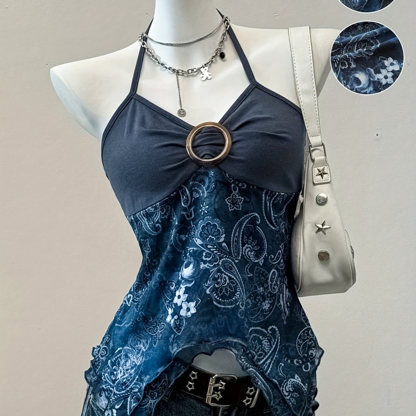 Summer Western Style Printed Mesh Tank Vest For Women Zllz