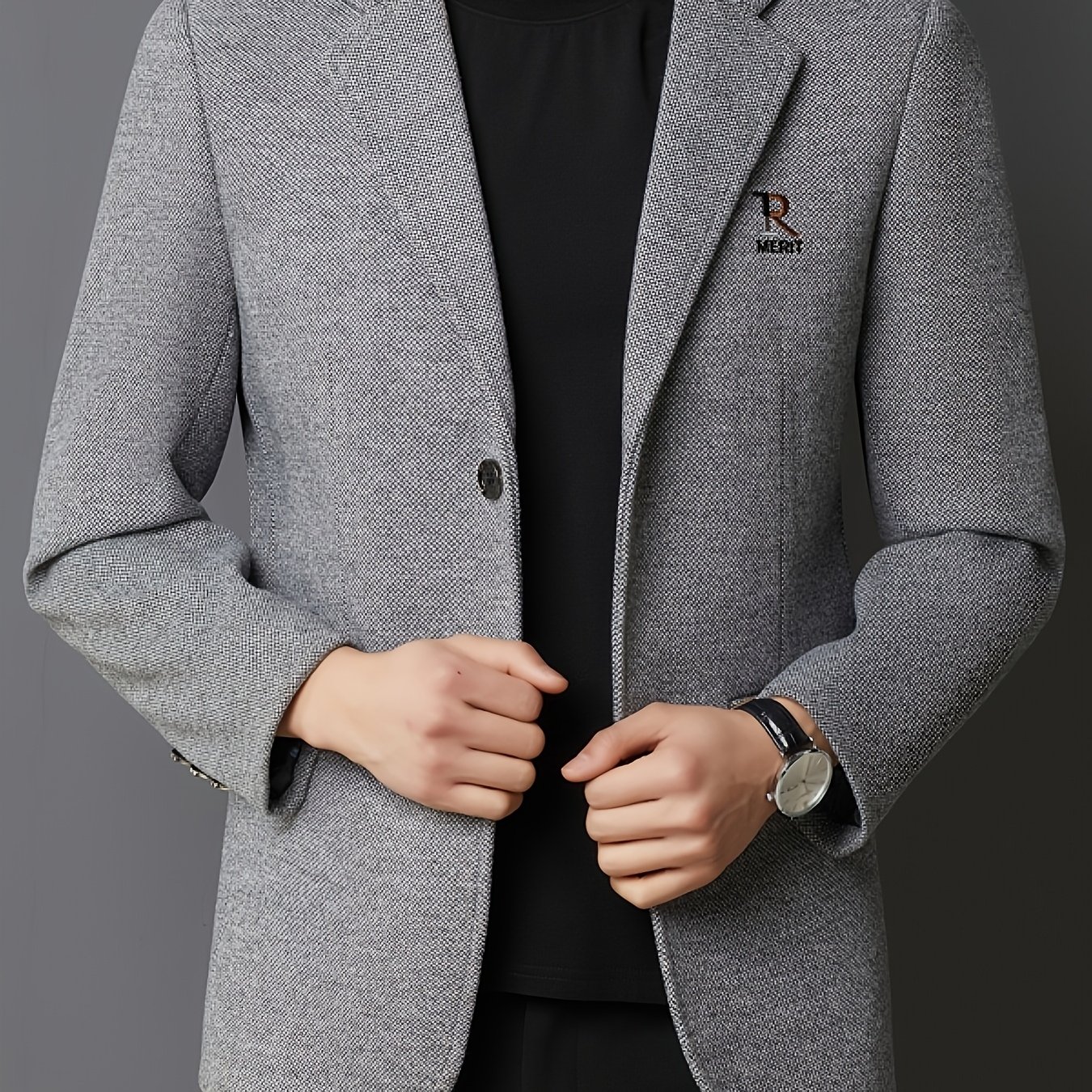 TEMU Father's Day Gift For Men 2026: Men's /autumn Business Casual Suit Jacket, Simple And With Full Aura, Supporting The Workplace