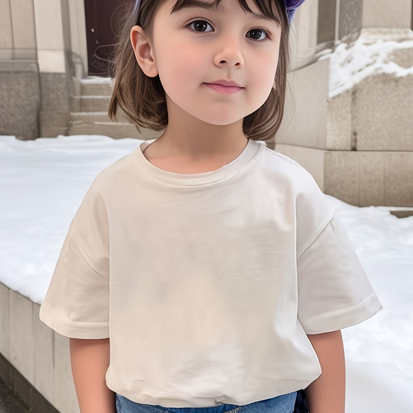 Image of 2025 Summer Short-sleeve T-shirt For Girls, Stylish Clothing For Young Children
