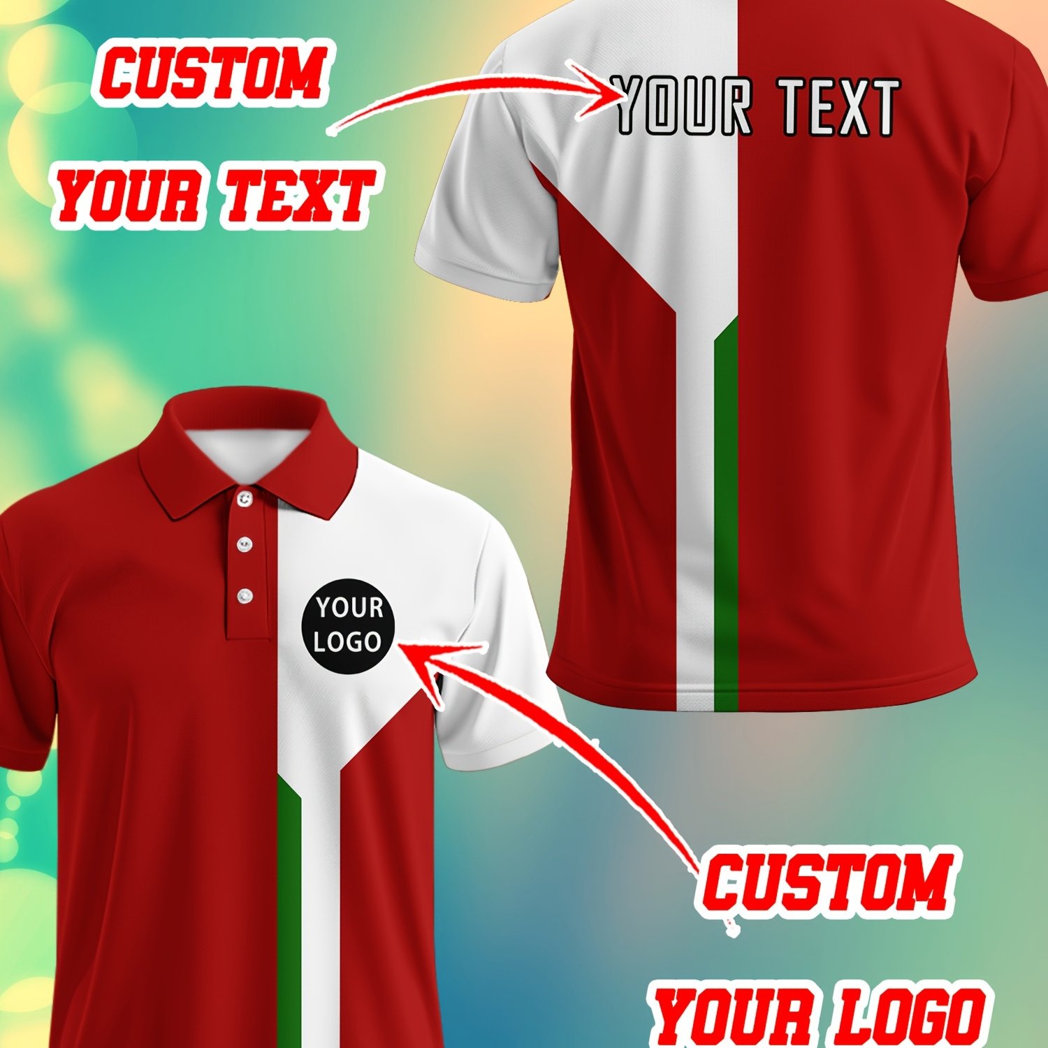 TEMU Maglietta con Testo Personalizzato - Stampa personalizzata /testo, combinazione di colori - con , adatta a , disponibile anche in taglie forti.