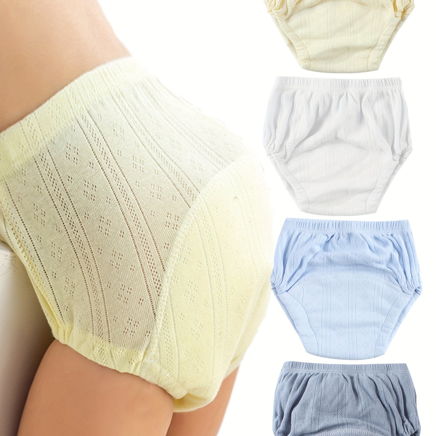 Image of 4pcs Baby Potty Training Pants, Washable Diaper For Toilet Training, Christmas, Halloween, Thanksgiving & New Year Gift Set