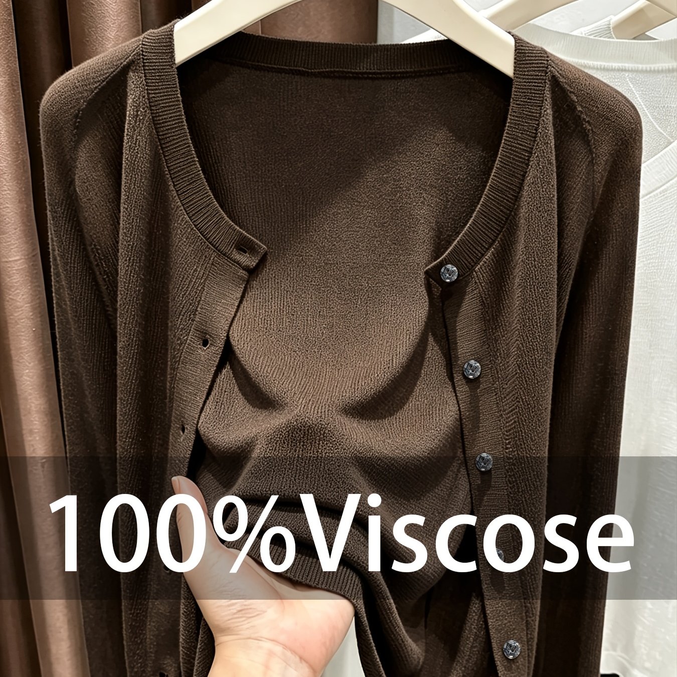 TEMU Cardigan da donna nuovo per quattro , stile da pendolare con , bottoni monopetto, consistenza fine, a costine, maniche lunghe, top versatile per