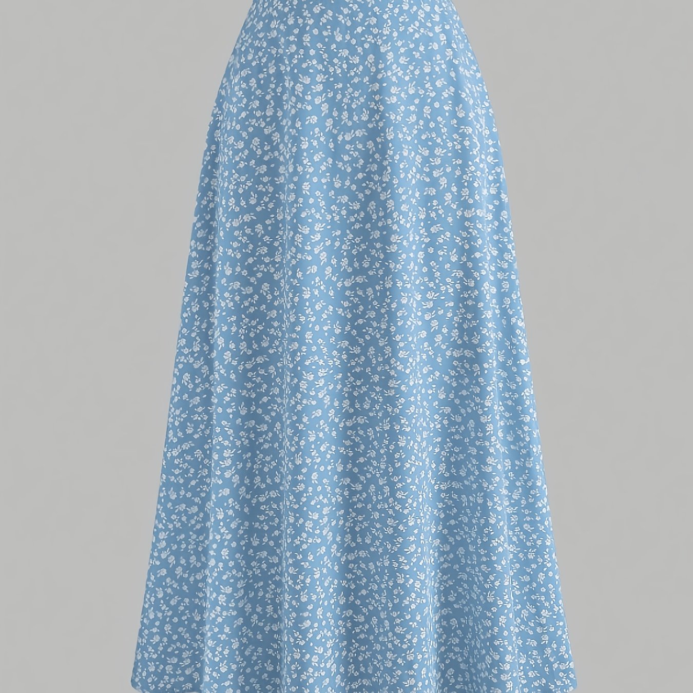 TEMU Spring/ Style Small Floral Print, Elastic Waistband A-line Skirt + Gavin