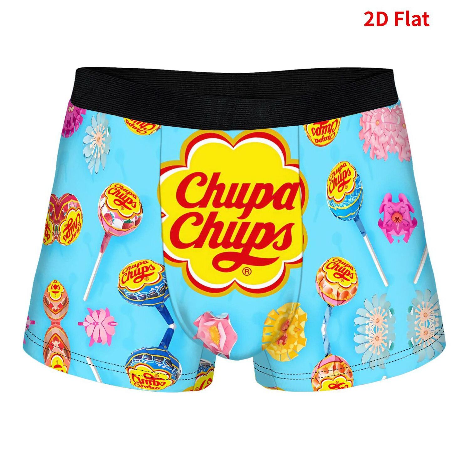 TEMU Barcelona Lollipops Underwear European Size Polyester For Man Underpants 2d Print Design Elastic