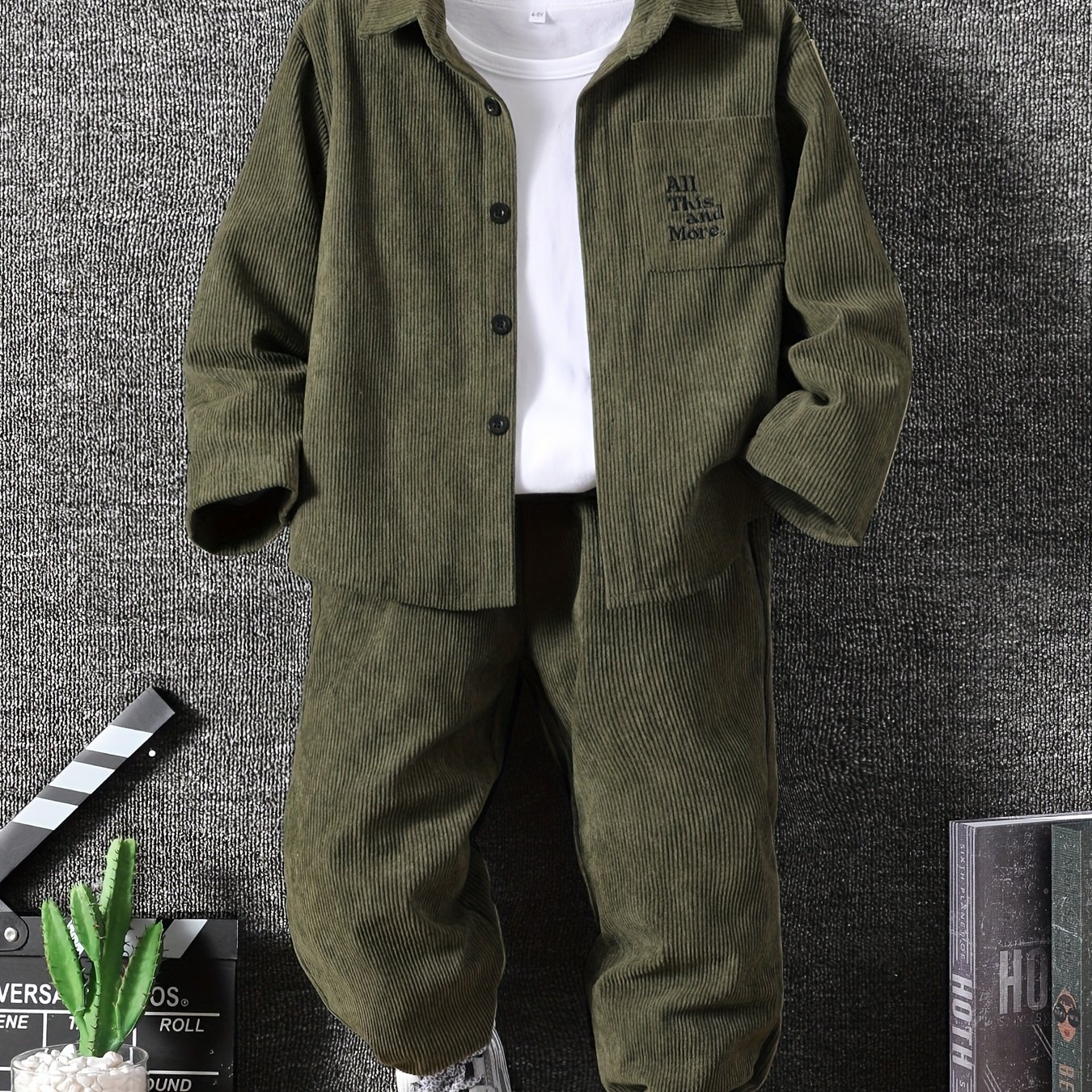 Boys' Casual Fashion Set, Comfortable And Breathable, Perfect For Outdoor