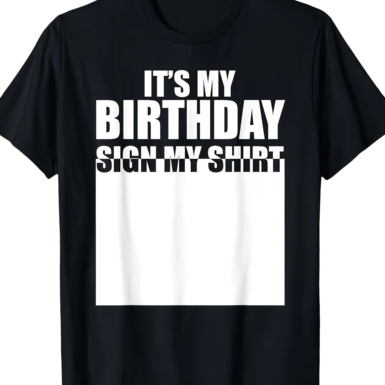 TEMU Anniversaire, Signez Mon T-shirt - T-shirt d'Anniversaire - Cadeau de Fêtes Unisexe - Sortie Décontractée - Nouveau Style 2026 - T-shirt 180G