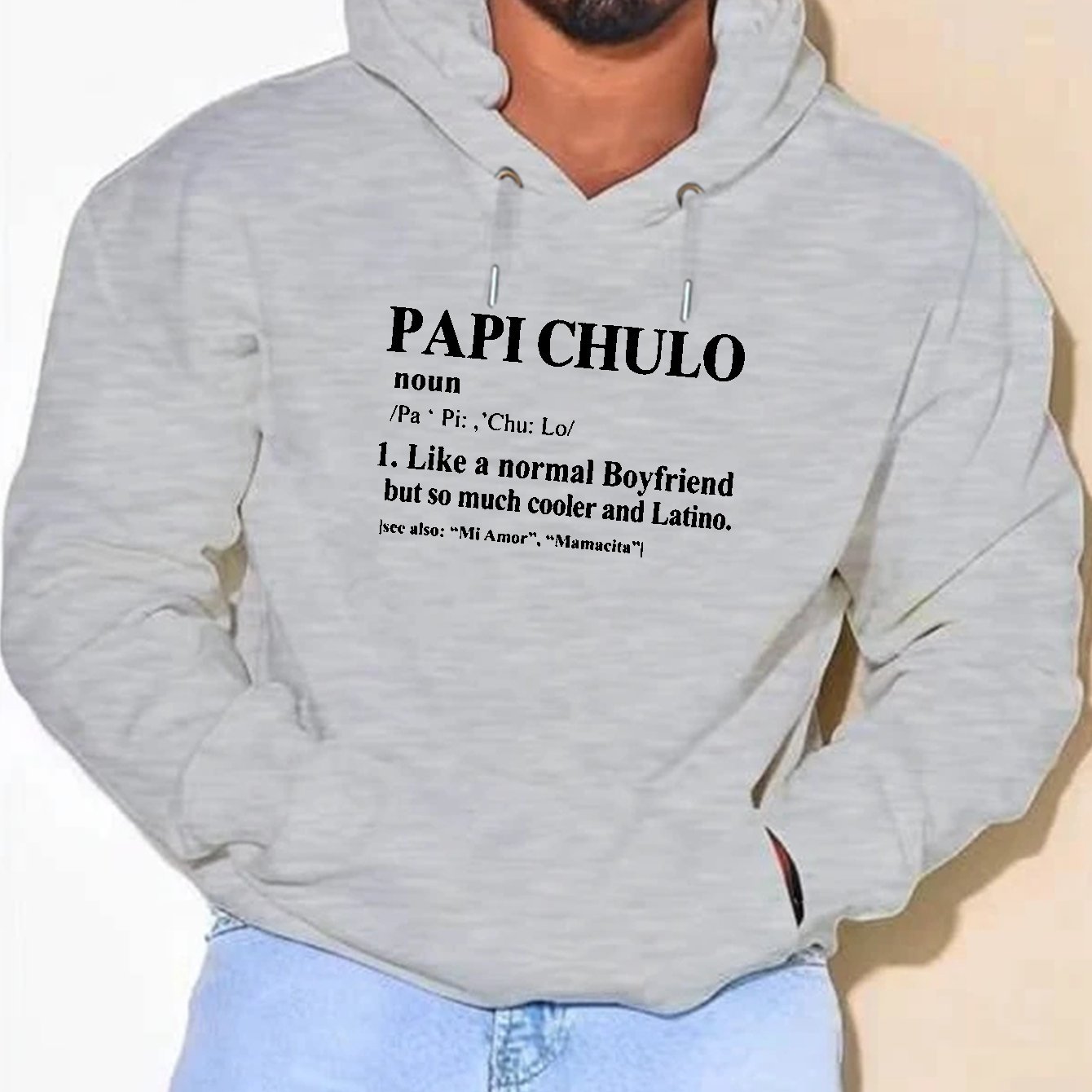 Papi Chulo Definition Print Sweatshirt Artistic Graphic - Temu